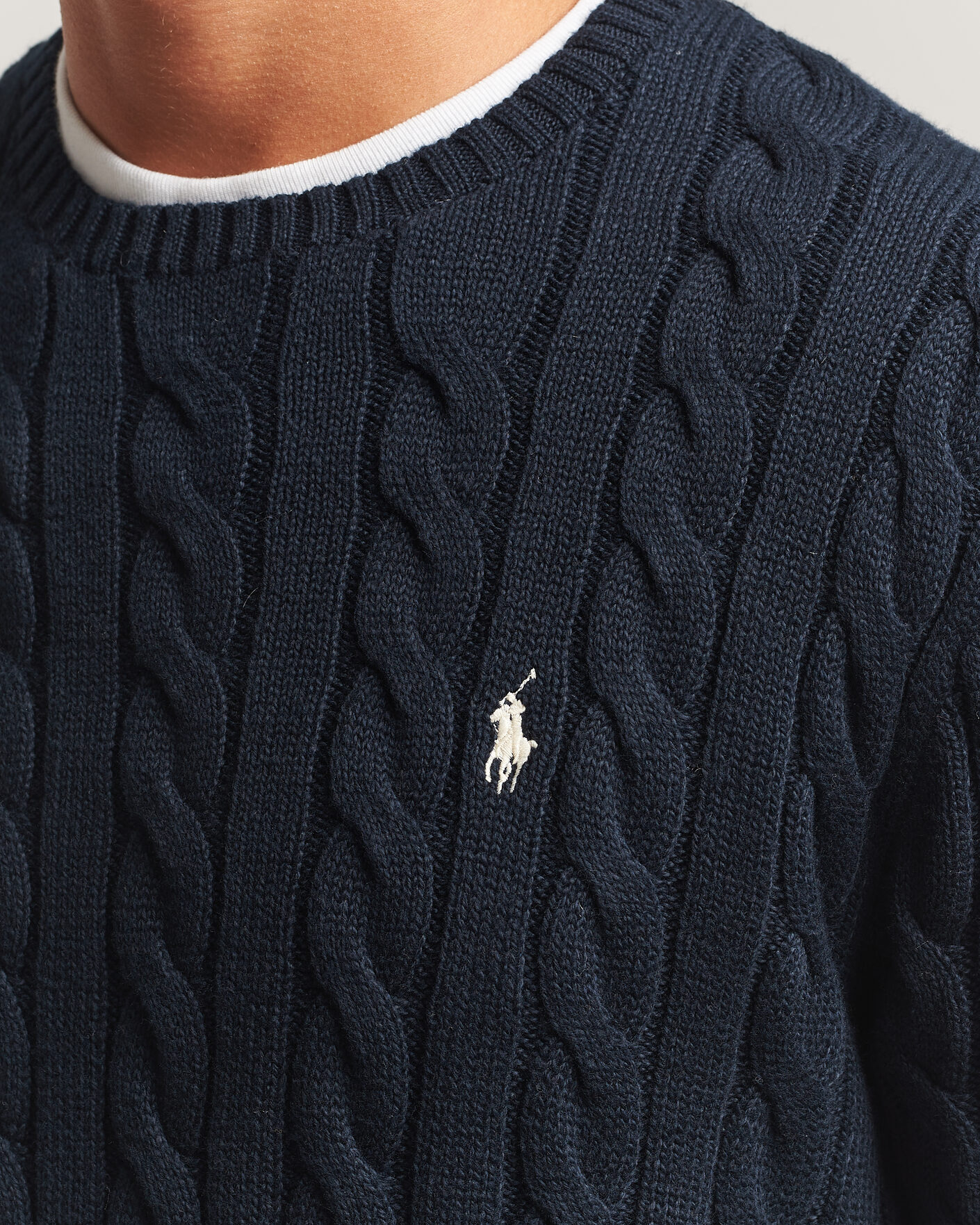 Homme | Pulls Et Tricots | Polo Ralph Lauren | Cotton Cable Pullover Hunter Navy