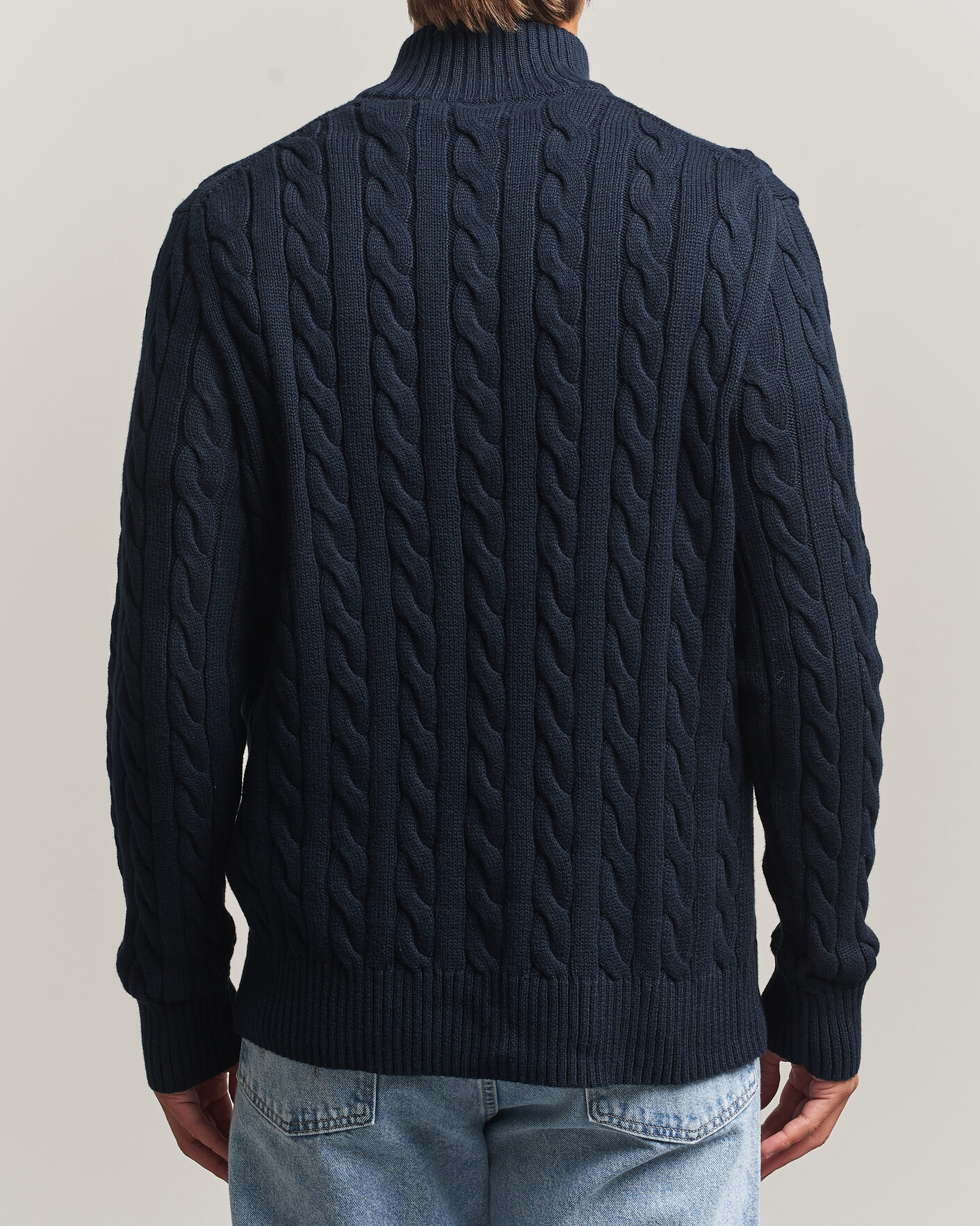 Homme | Pulls Et Tricots | Polo Ralph Lauren | Cotton Cable Half Zip Hunter Navy