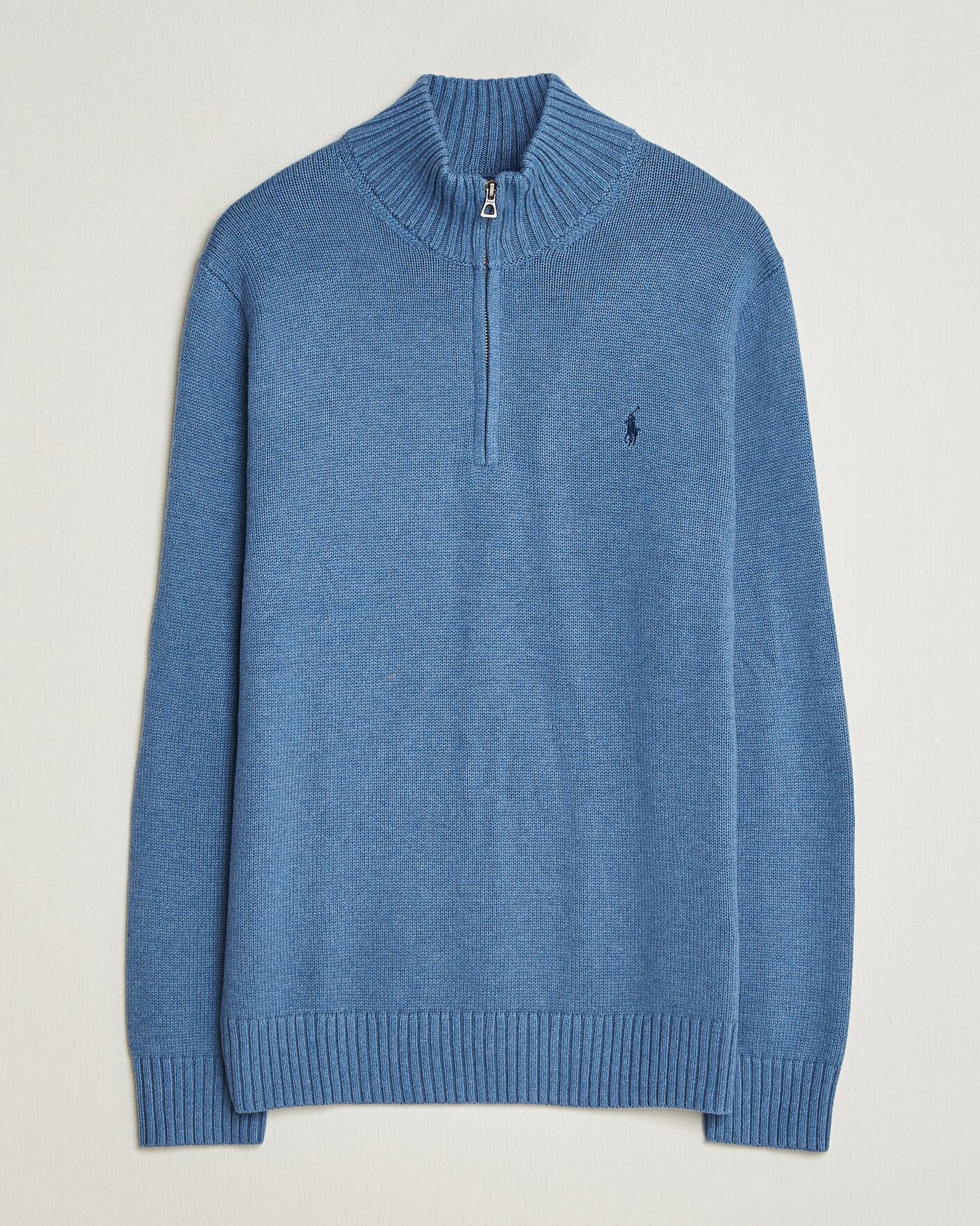 Homme | Pulls Et Tricots | Polo Ralph Lauren | Cotton Pullover Half Zip Blue Borage Heather