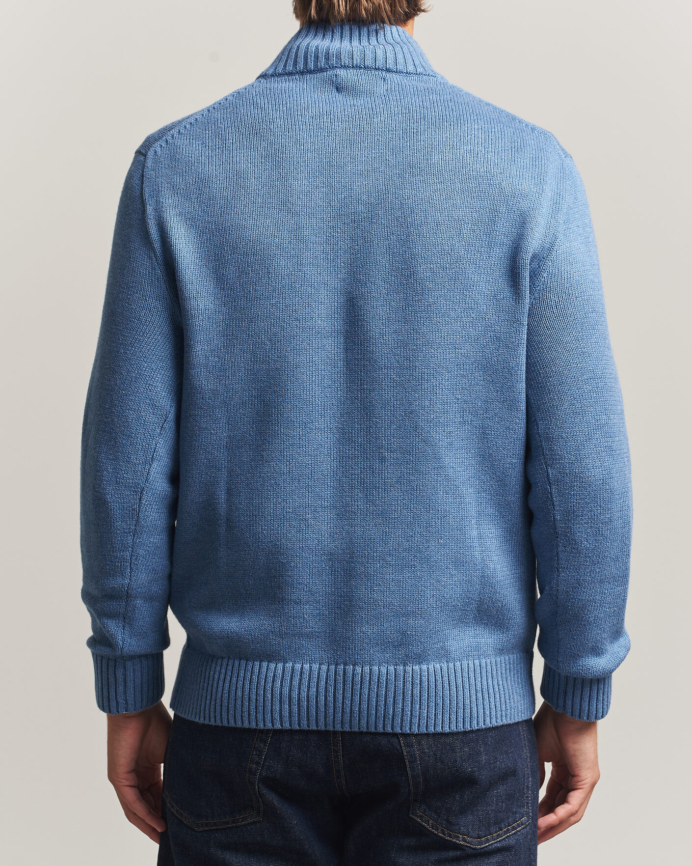 Homme | Pulls Et Tricots | Polo Ralph Lauren | Cotton Pullover Half Zip Blue Borage Heather