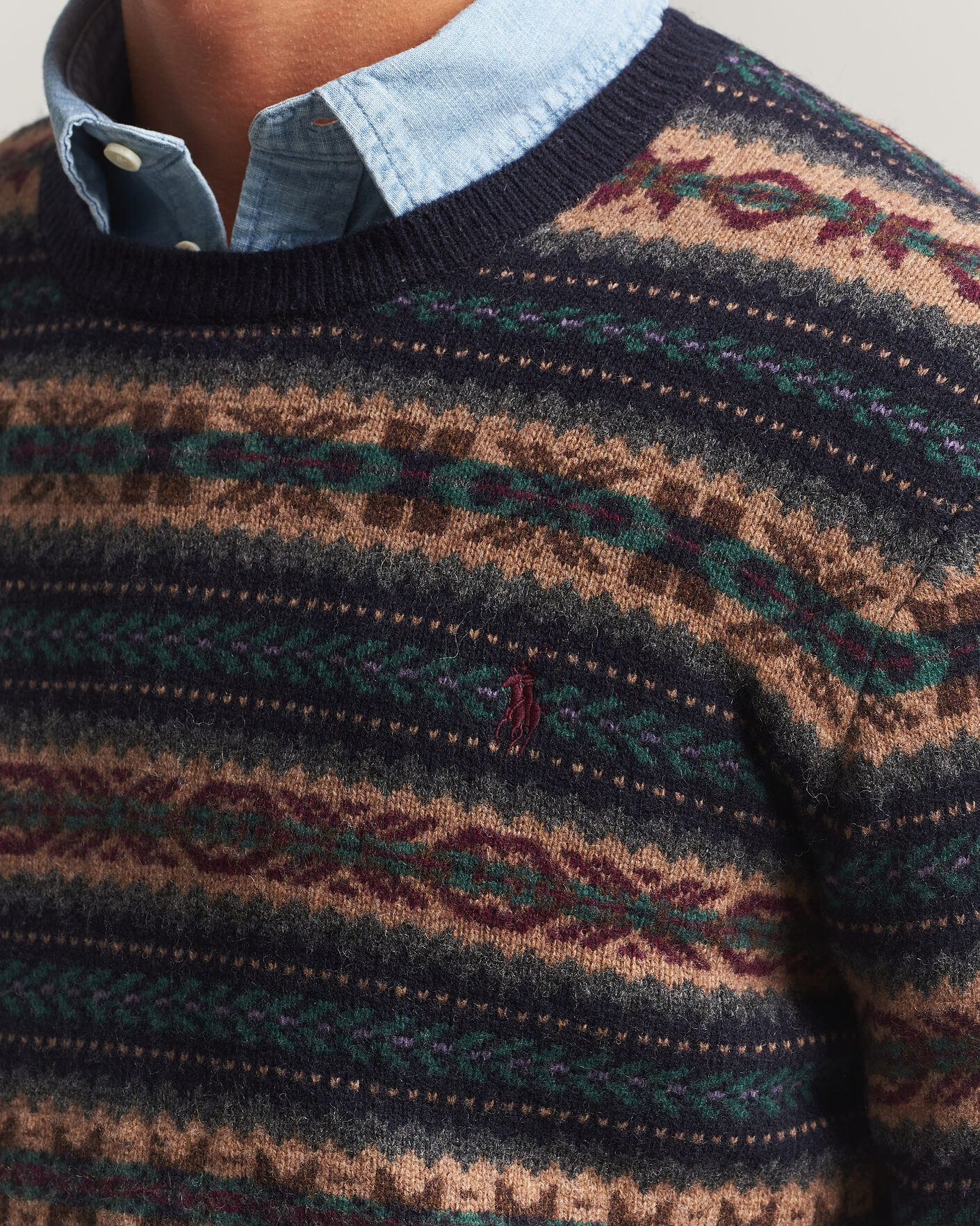 Homme | Pulls Et Tricots | Polo Ralph Lauren | Fair Isle Wool Sweater Navy Combo