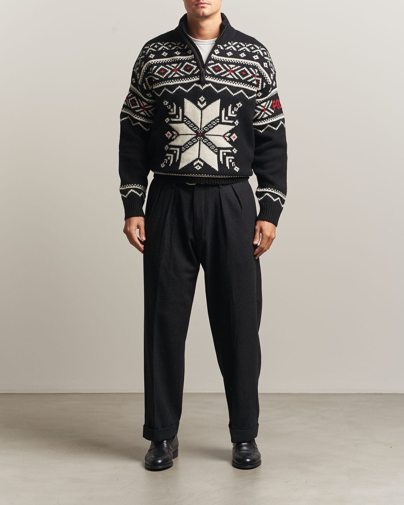 Homme | Pulls Et Tricots | Polo Ralph Lauren | Wool Cotton Blend Sweater Black Combo