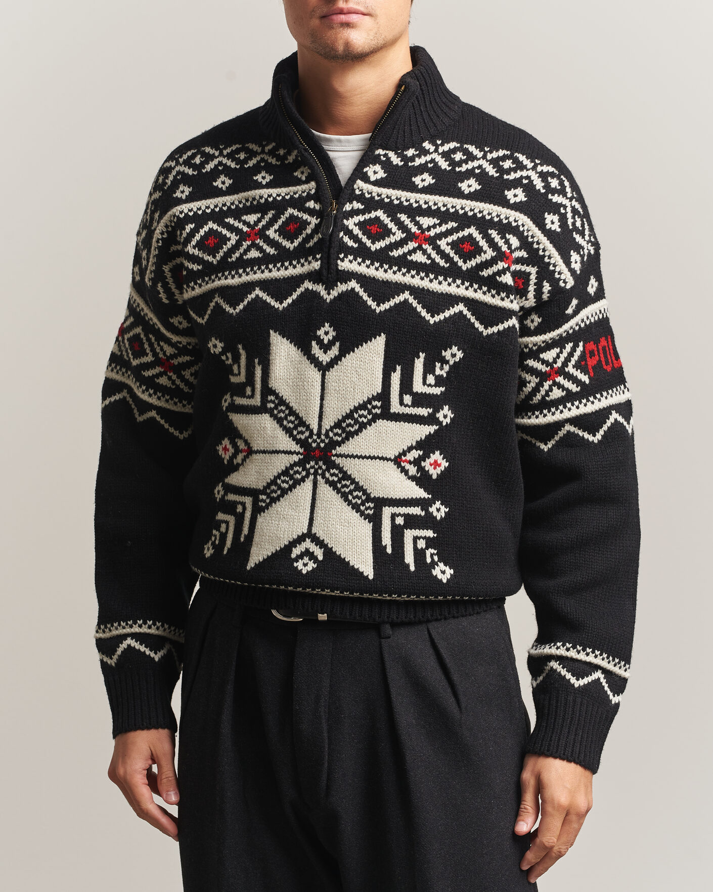 Homme | Pulls Et Tricots | Polo Ralph Lauren | Wool Cotton Blend Sweater Black Combo