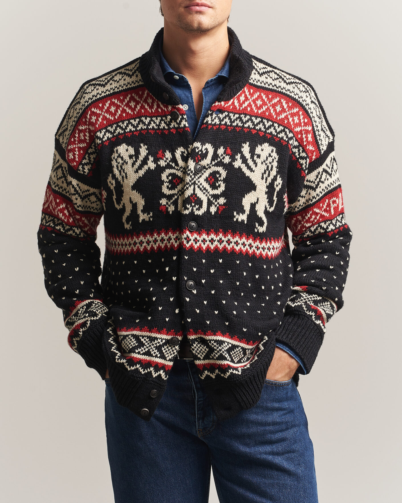 Homme | Pulls Et Tricots | Polo Ralph Lauren | Cotton/Cashmere Cardigan Black Combo