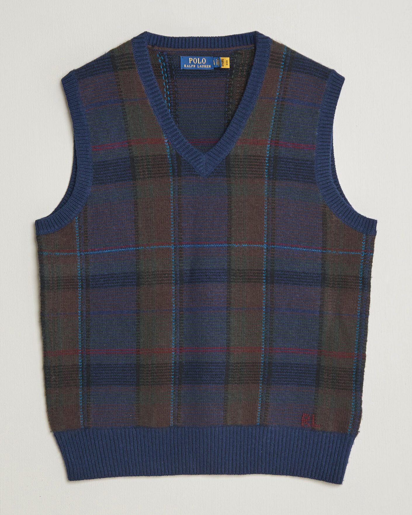Homme | Pulls Et Tricots | Polo Ralph Lauren | Hudson Cotton Blend V-Neck Vest Navy Multi