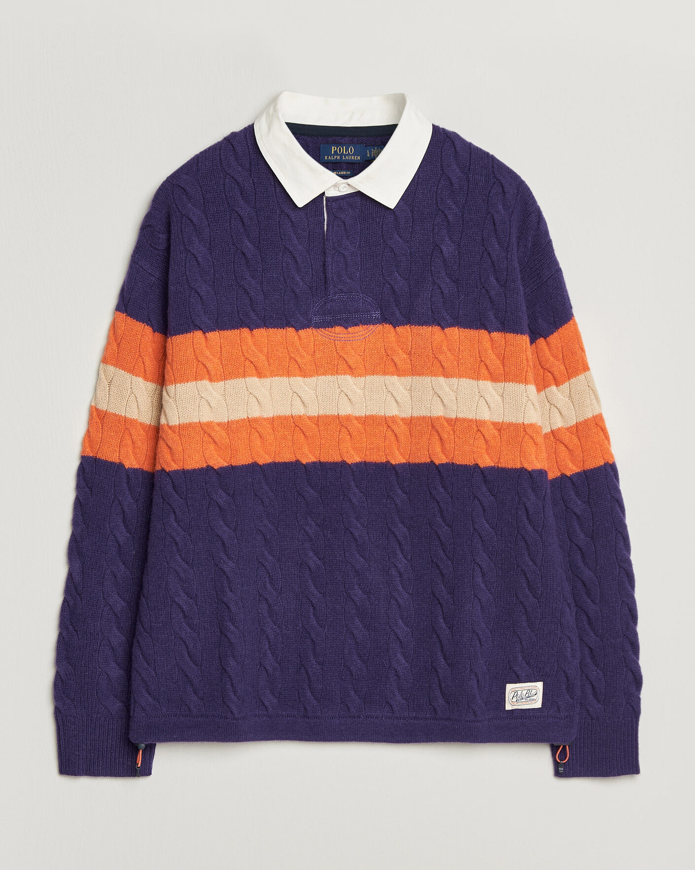 Homme | Pulls Et Tricots | Polo Ralph Lauren | Wool Blend Cable Knitted Polo Purple Combo