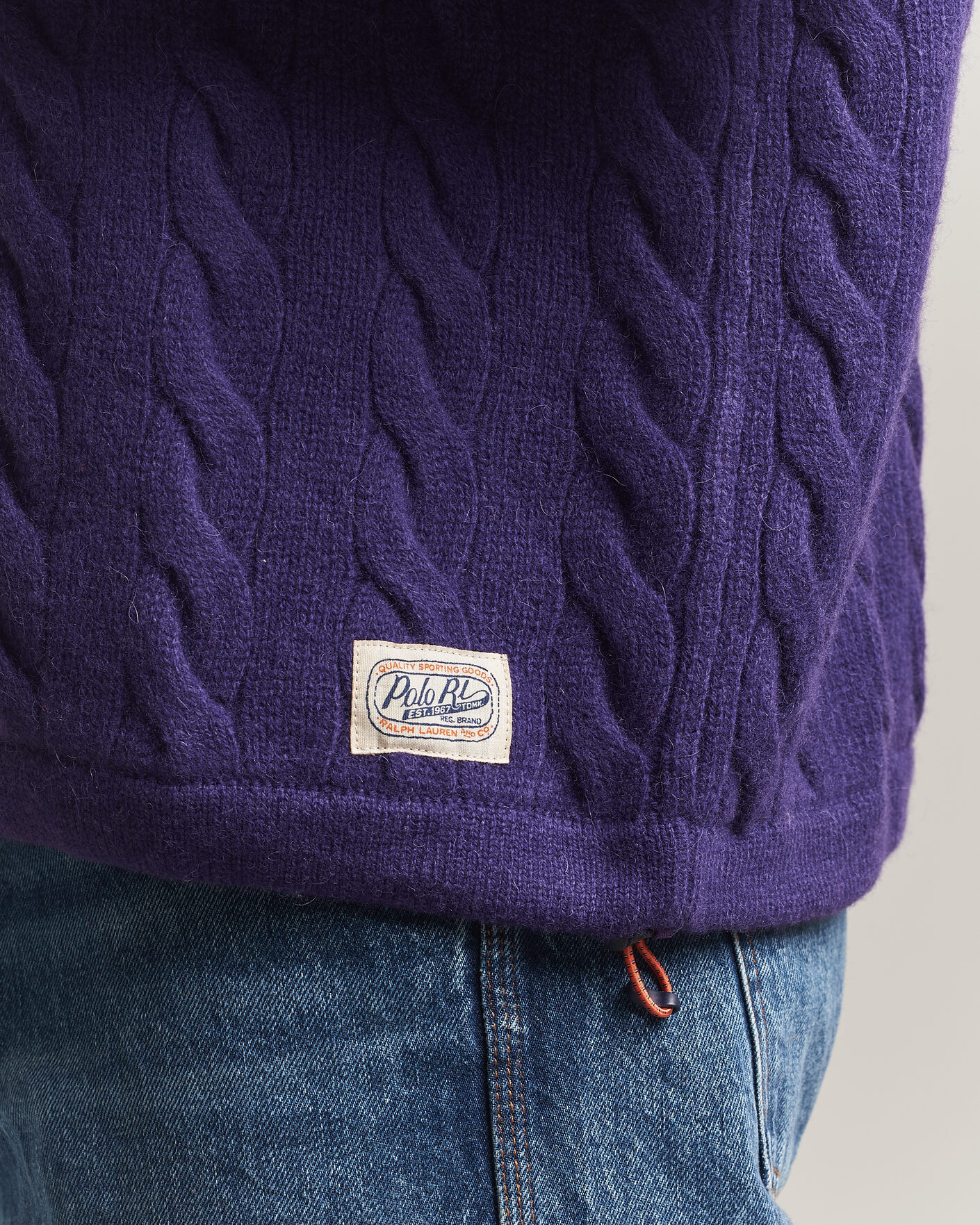 Homme | Pulls Et Tricots | Polo Ralph Lauren | Wool Blend Cable Knitted Polo Purple Combo