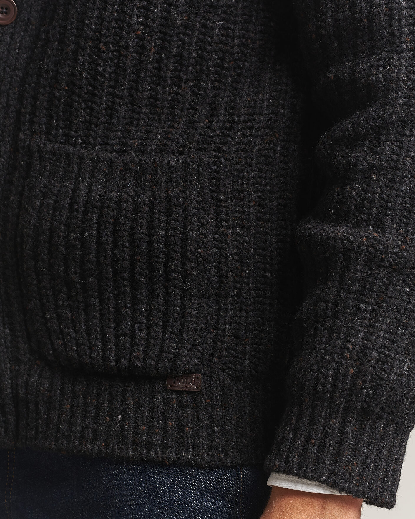 Homme | Pulls Et Tricots | Polo Ralph Lauren | Wool Blend Shawl Collar Cardigan Black Marl