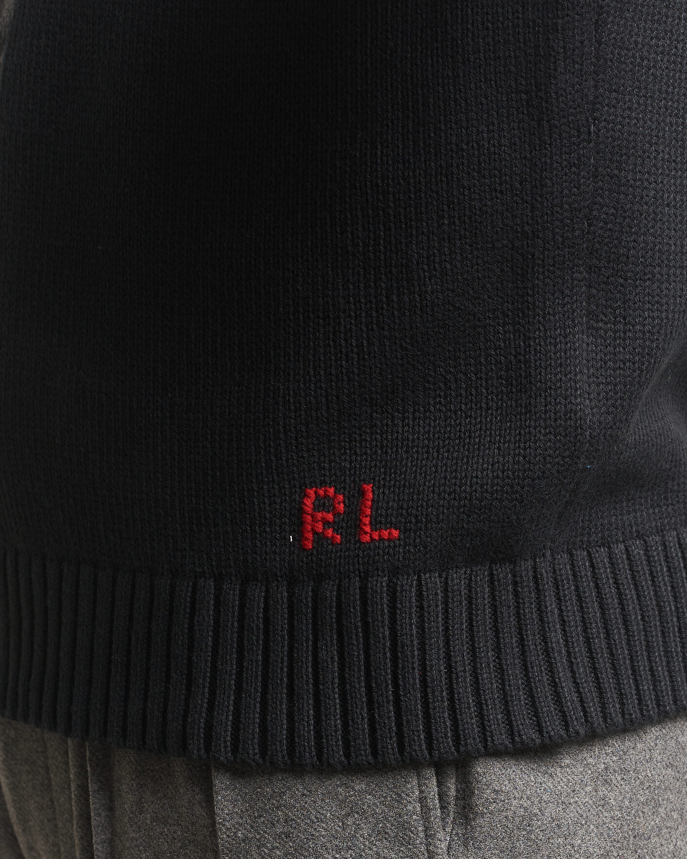 Homme | Pulls Et Tricots | Polo Ralph Lauren | Cotton Blend Bear Sweater Polo Black
