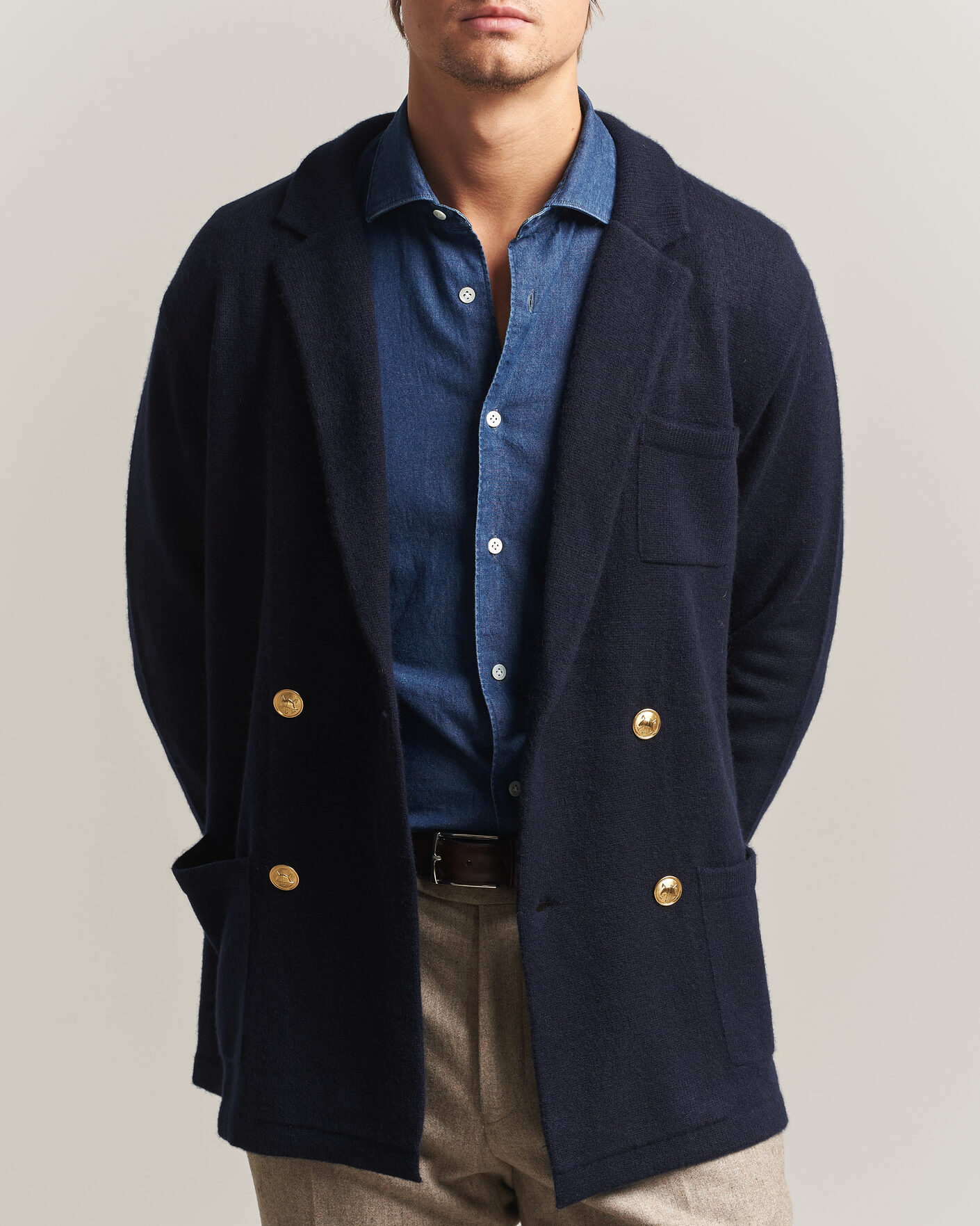 Homme | Pulls Et Tricots | Polo Ralph Lauren | Double Breasted Cashmere Cardigan Aviator Navy
