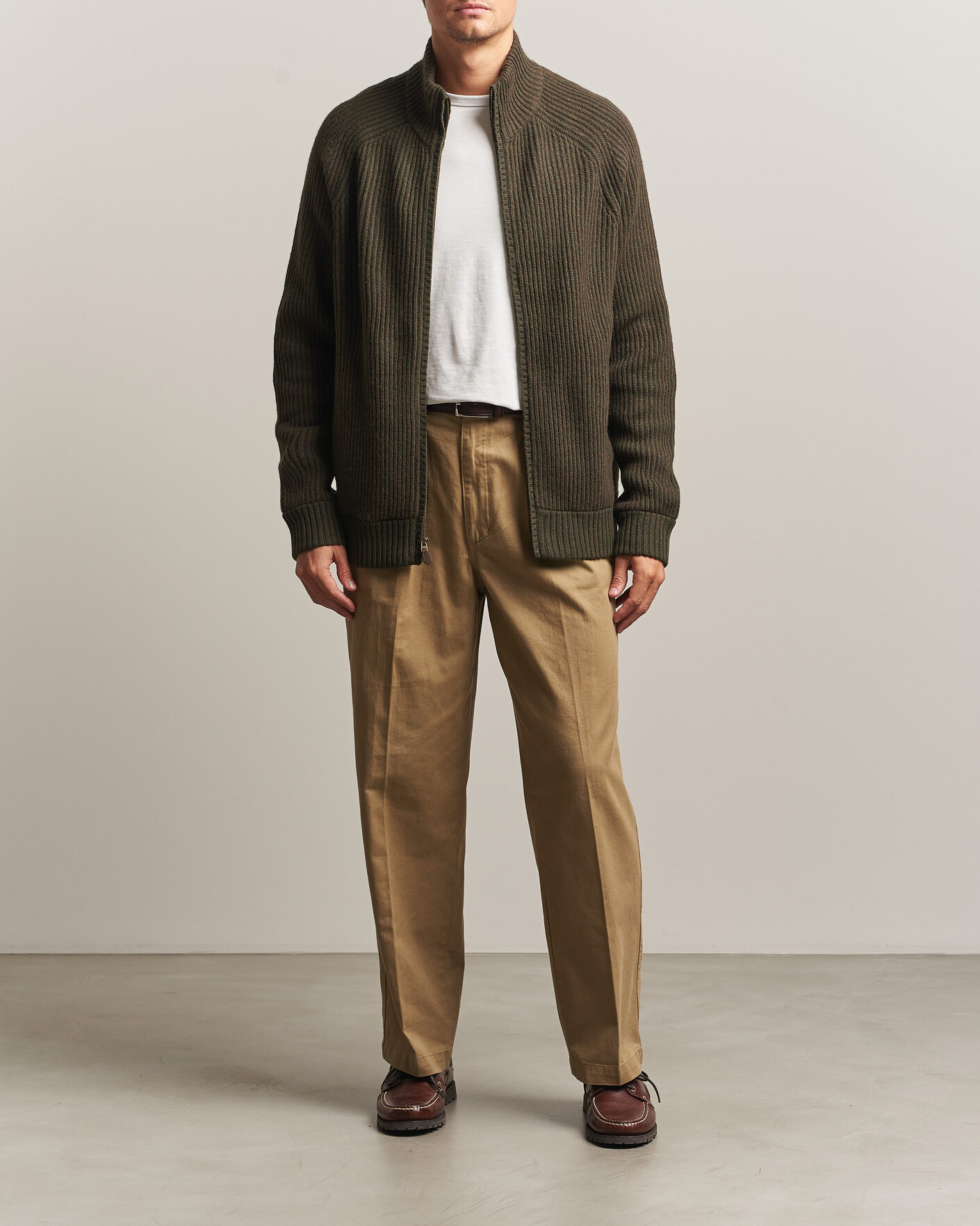 Homme | Pulls Et Tricots | Polo Ralph Lauren | Wool/Cashmere Full-Zip Ekanite Olive Heather