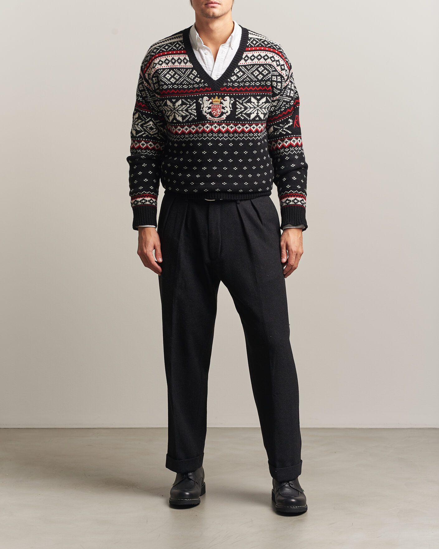 Homme | Pulls Et Tricots | Polo Ralph Lauren | Royal Holiday Wool Sweater Black Combo