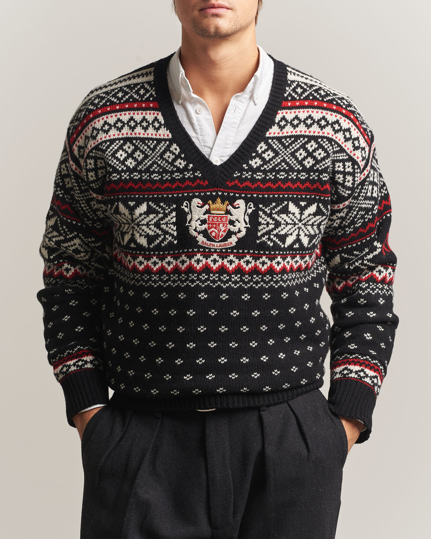 Homme | Pulls Et Tricots | Polo Ralph Lauren | Royal Holiday Wool Sweater Black Combo
