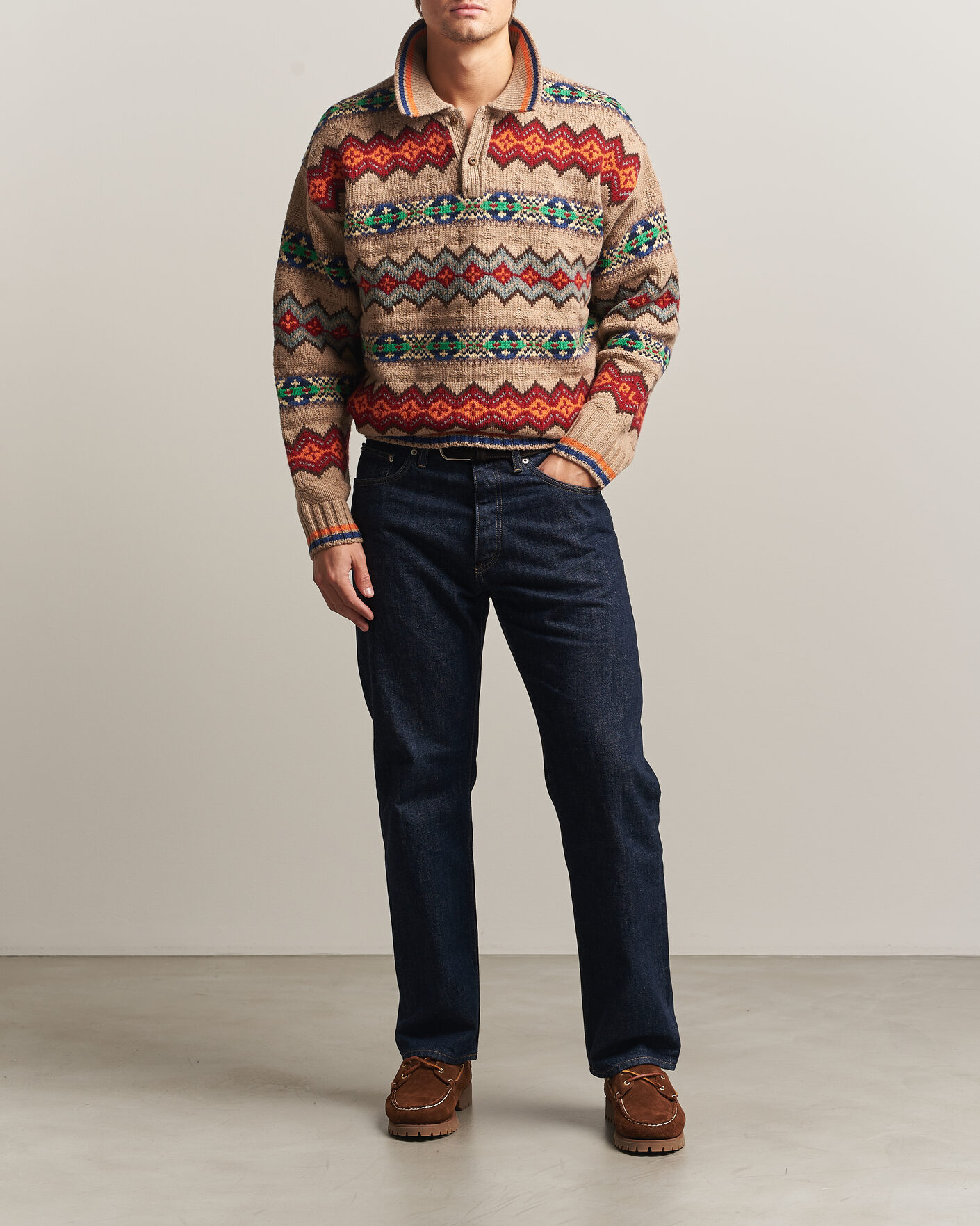 Homme | Pulls Et Tricots | Polo Ralph Lauren | Litchfield Wool Blend Sweater Tan Multi