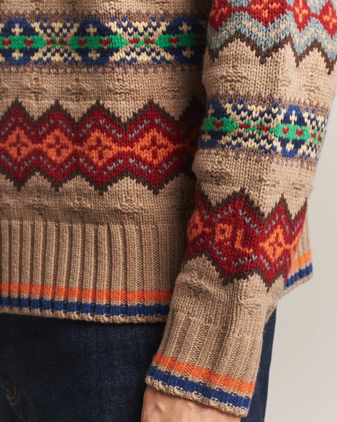 Homme | Pulls Et Tricots | Polo Ralph Lauren | Litchfield Wool Blend Sweater Tan Multi