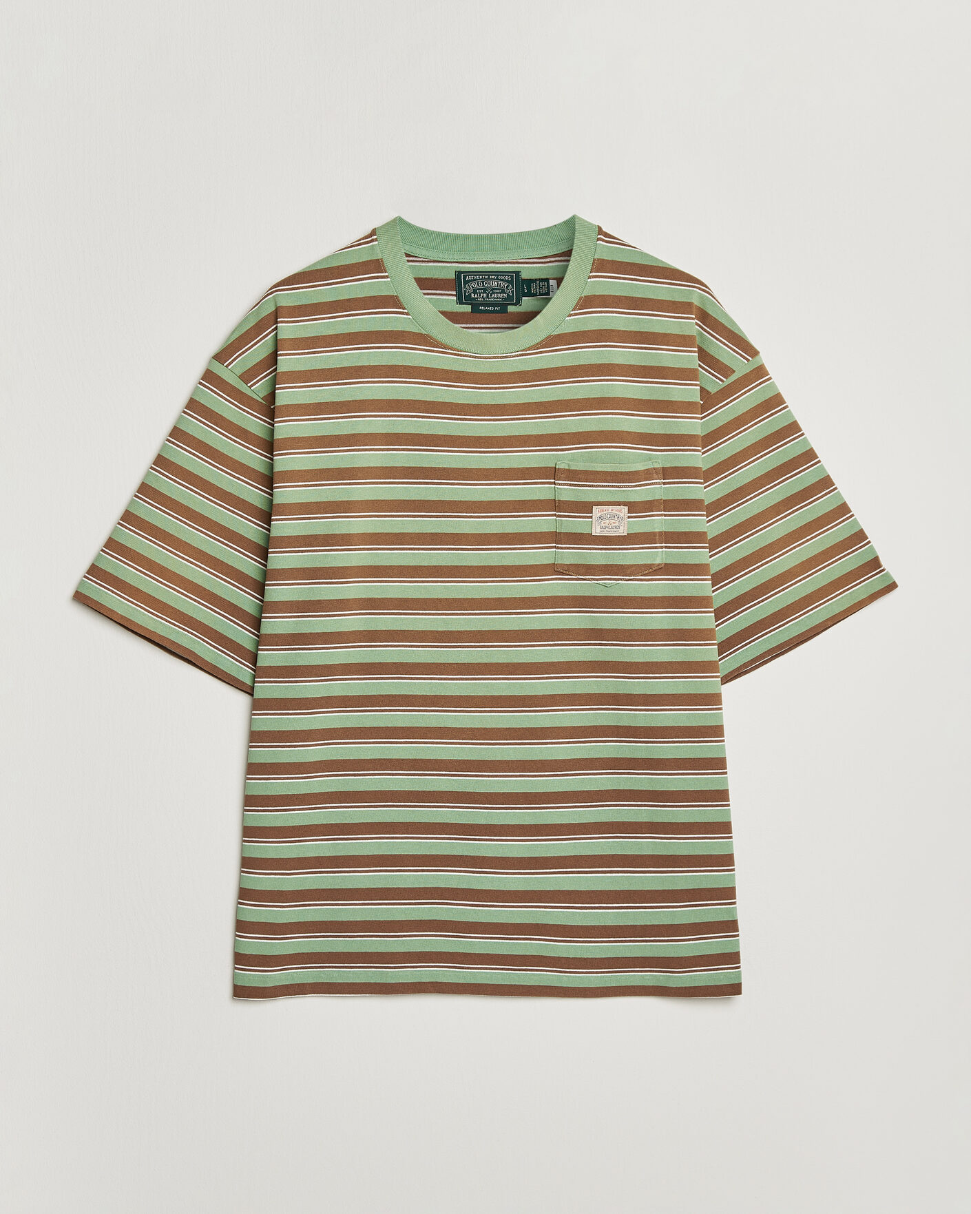 Homme | T-shirts | Polo Ralph Lauren | Relaxed Fit Striped T-Shirt Outback Green