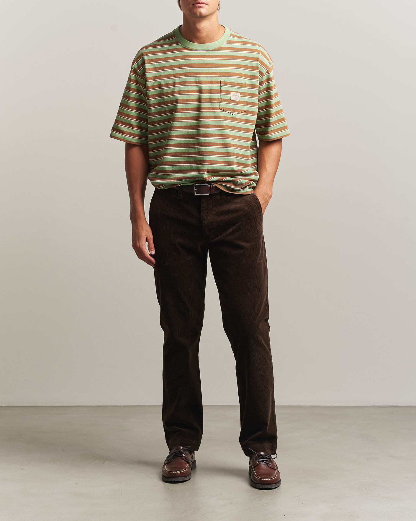 Homme | T-shirts | Polo Ralph Lauren | Relaxed Fit Striped T-Shirt Outback Green