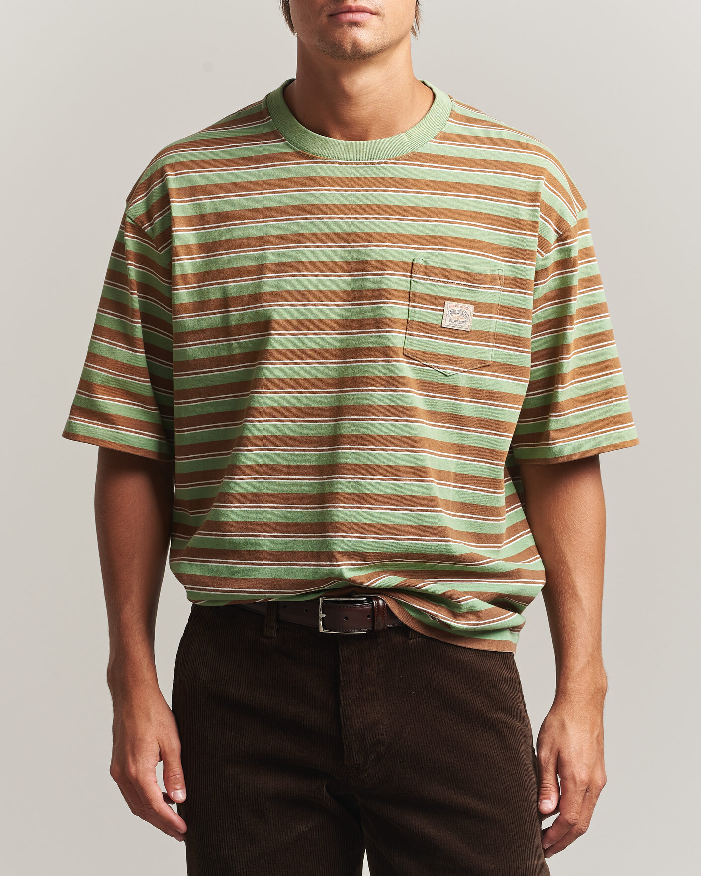 Homme | T-shirts | Polo Ralph Lauren | Relaxed Fit Striped T-Shirt Outback Green