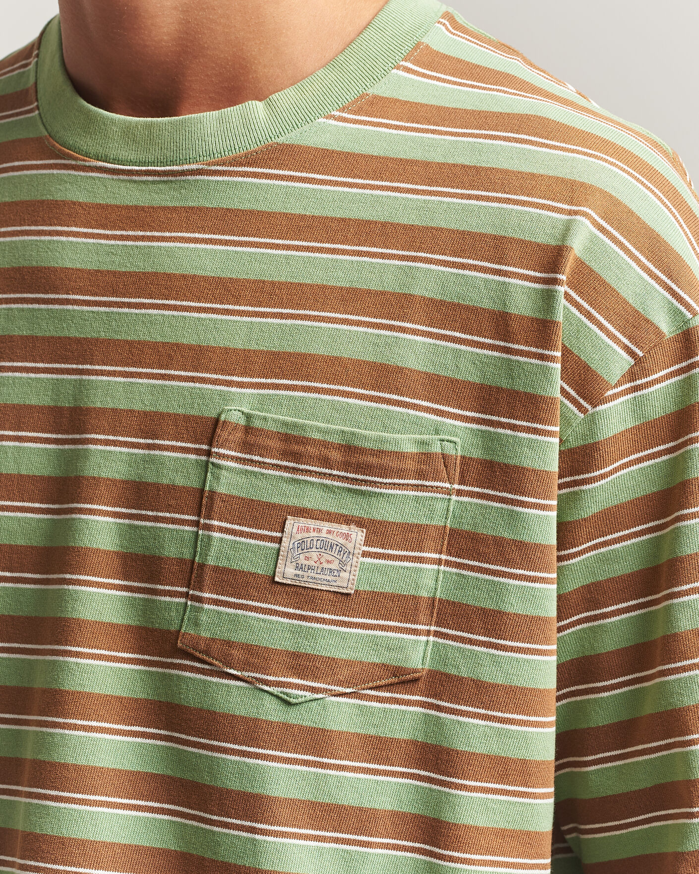 Homme | T-shirts | Polo Ralph Lauren | Relaxed Fit Striped T-Shirt Outback Green