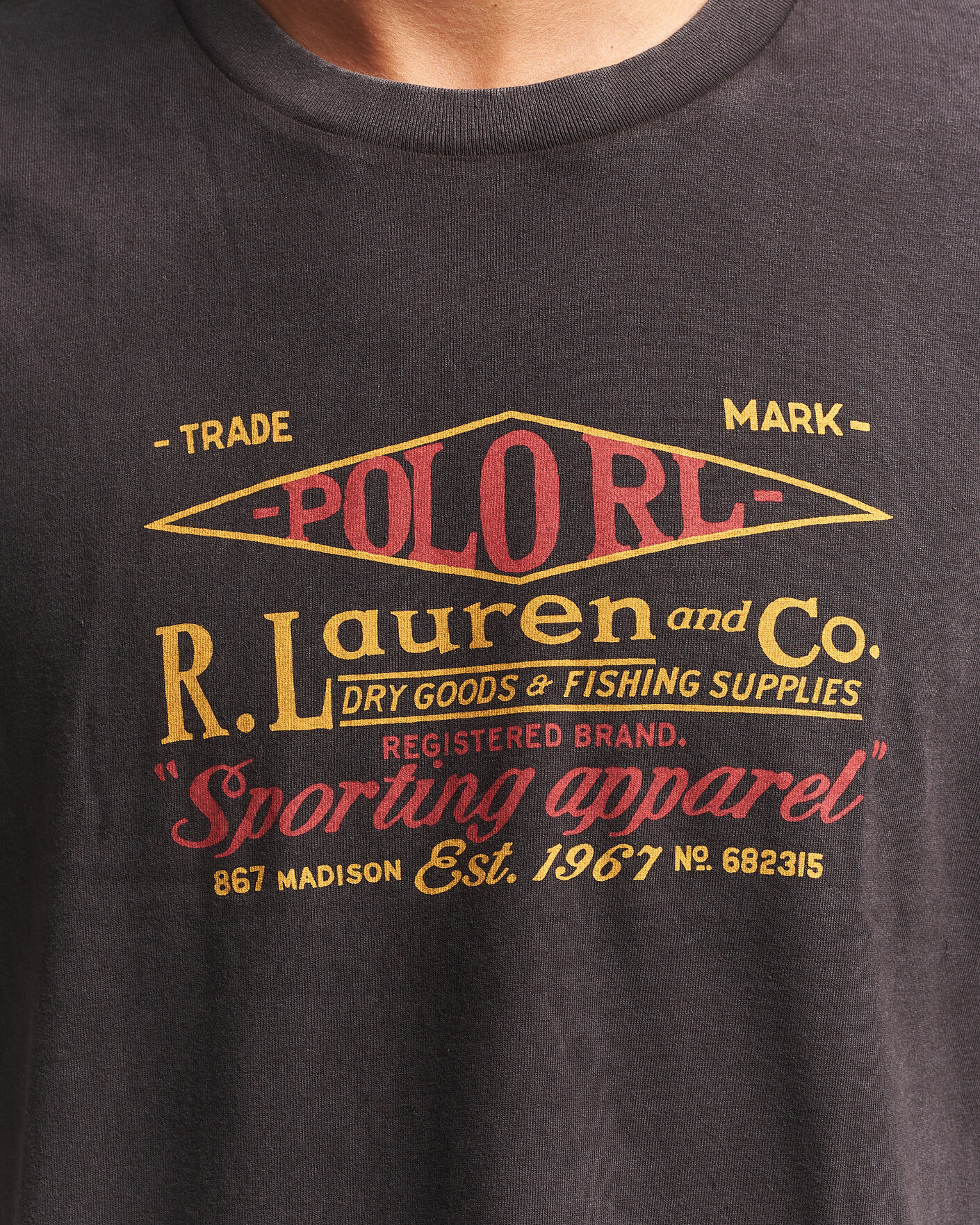 Homme | T-shirts | Polo Ralph Lauren | Relaxed Fit Print T-Shirt Polo Black