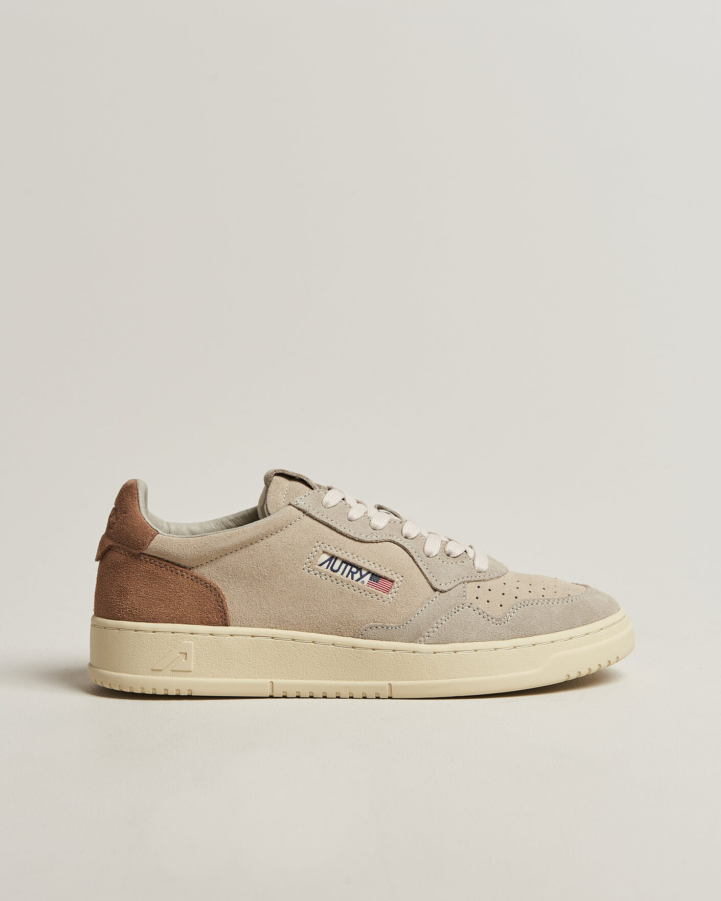 Homme | Baskets | Autry | Medalist Low Suede Mix Sneaker Brown/Beige/White