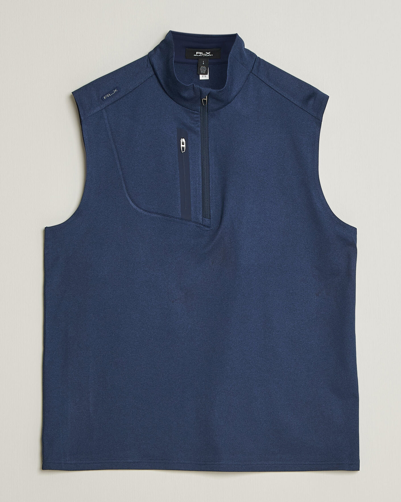 Homme | Pulls Et Tricots | RLX Ralph Lauren | Luxury Jersey Vest Half Zip Spring Navy Heather