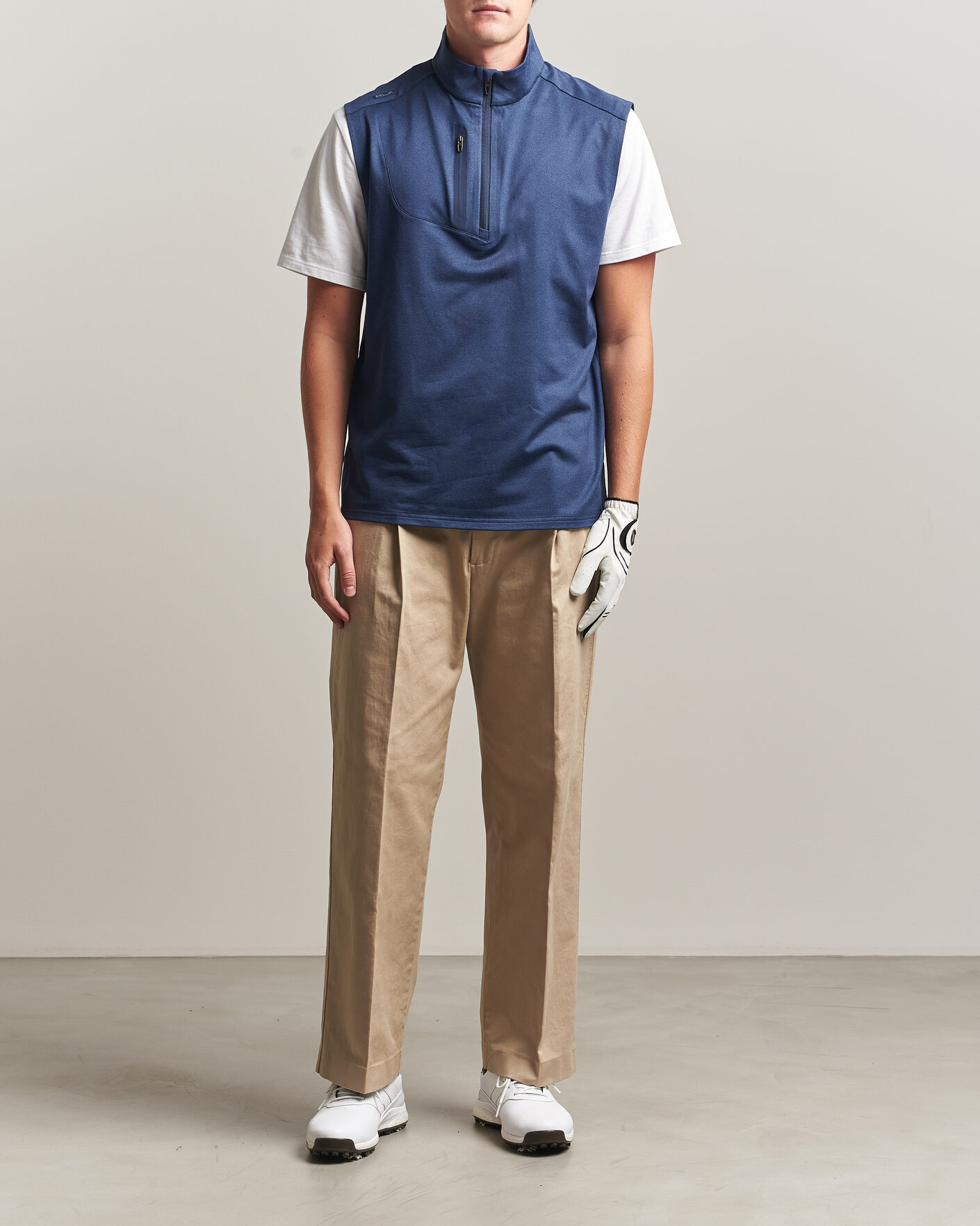Homme | Pulls Et Tricots | RLX Ralph Lauren | Luxury Jersey Vest Half Zip Spring Navy Heather