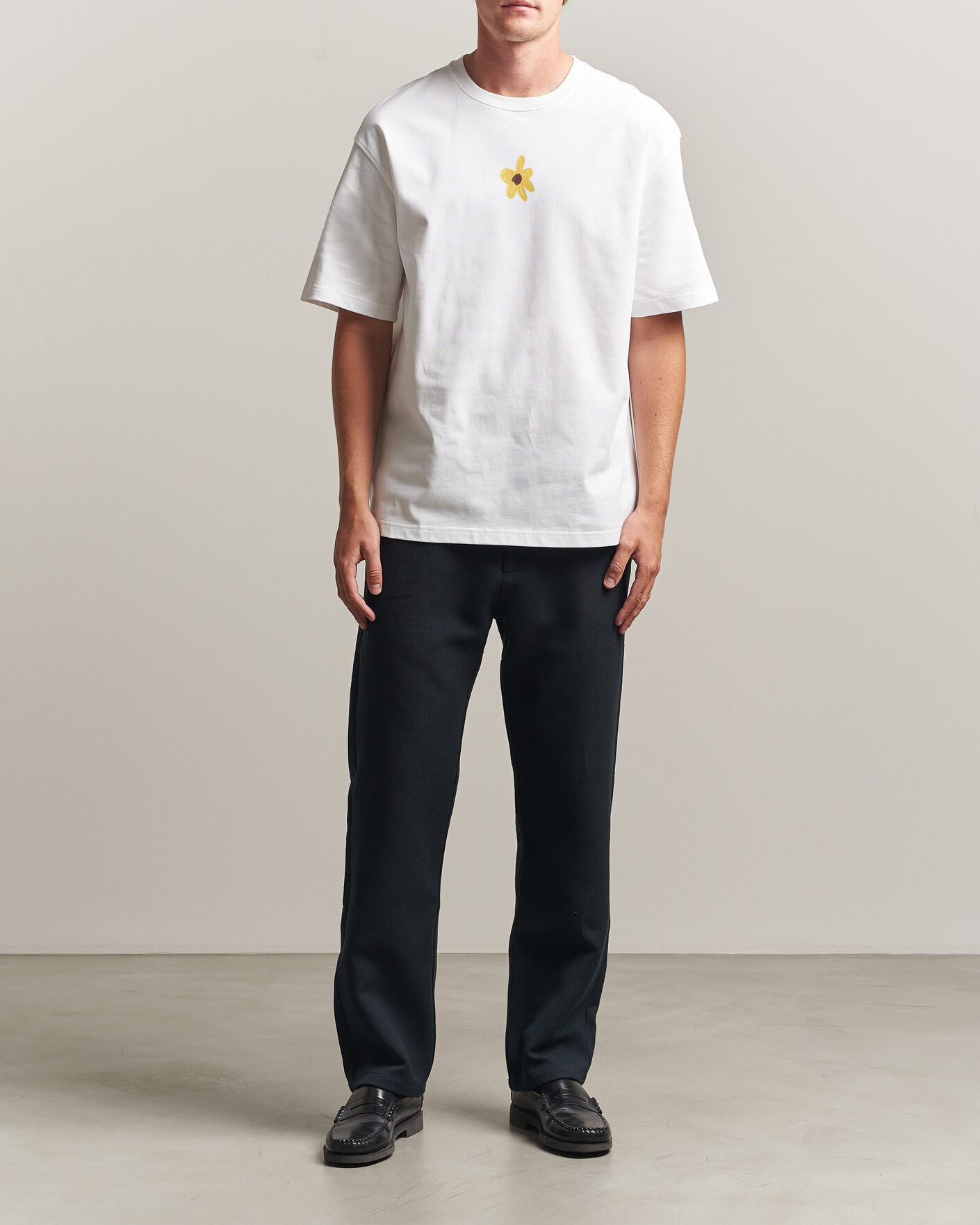 Homme | Pantalons | Samsøe Samsøe | Jabari Brushed Cotton Drawstring Trousers Dark Grey Melange