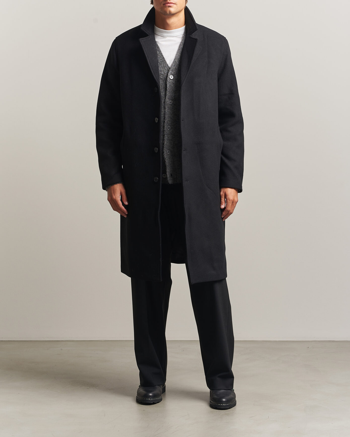 Homme | Manteaux Et Vestes | Samsøe Samsøe | Falco Wool Coat Black