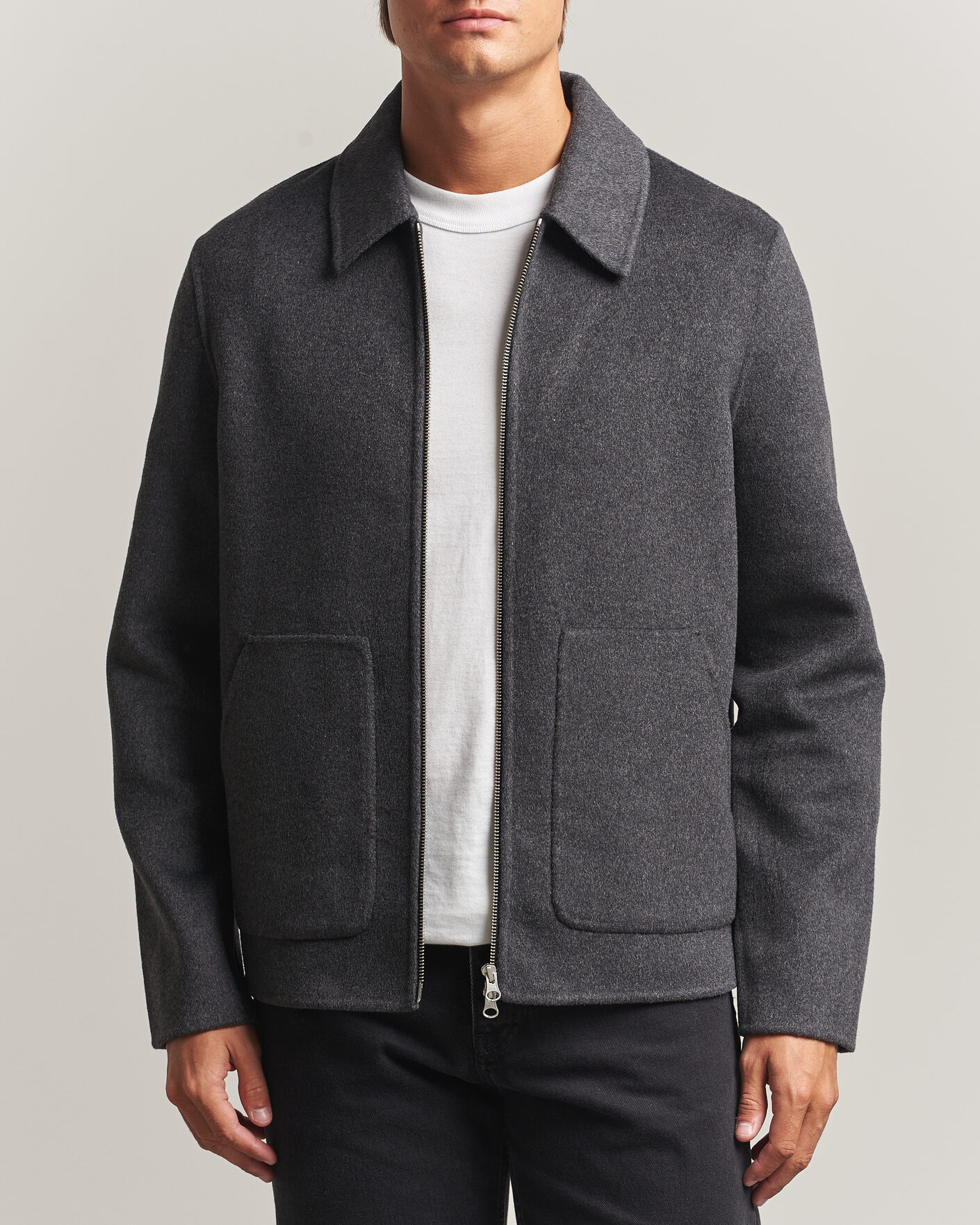 Homme | Manteaux Et Vestes | Samsøe Samsøe | Paulo Wool Shirt Jacket Dark Grey Melange