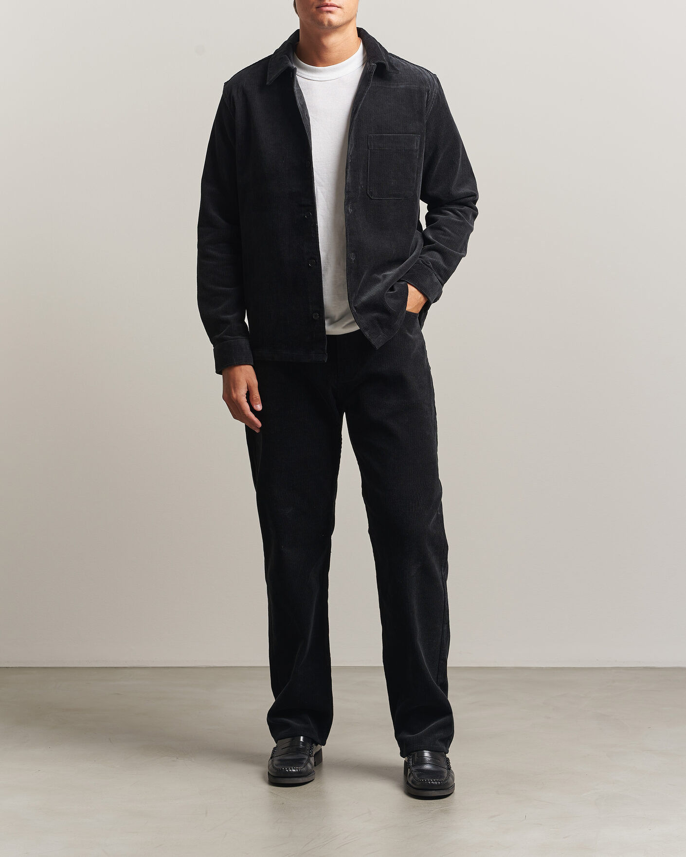 Homme | Chemises | Samsøe Samsøe | Damon Corduroy Overshirt Black