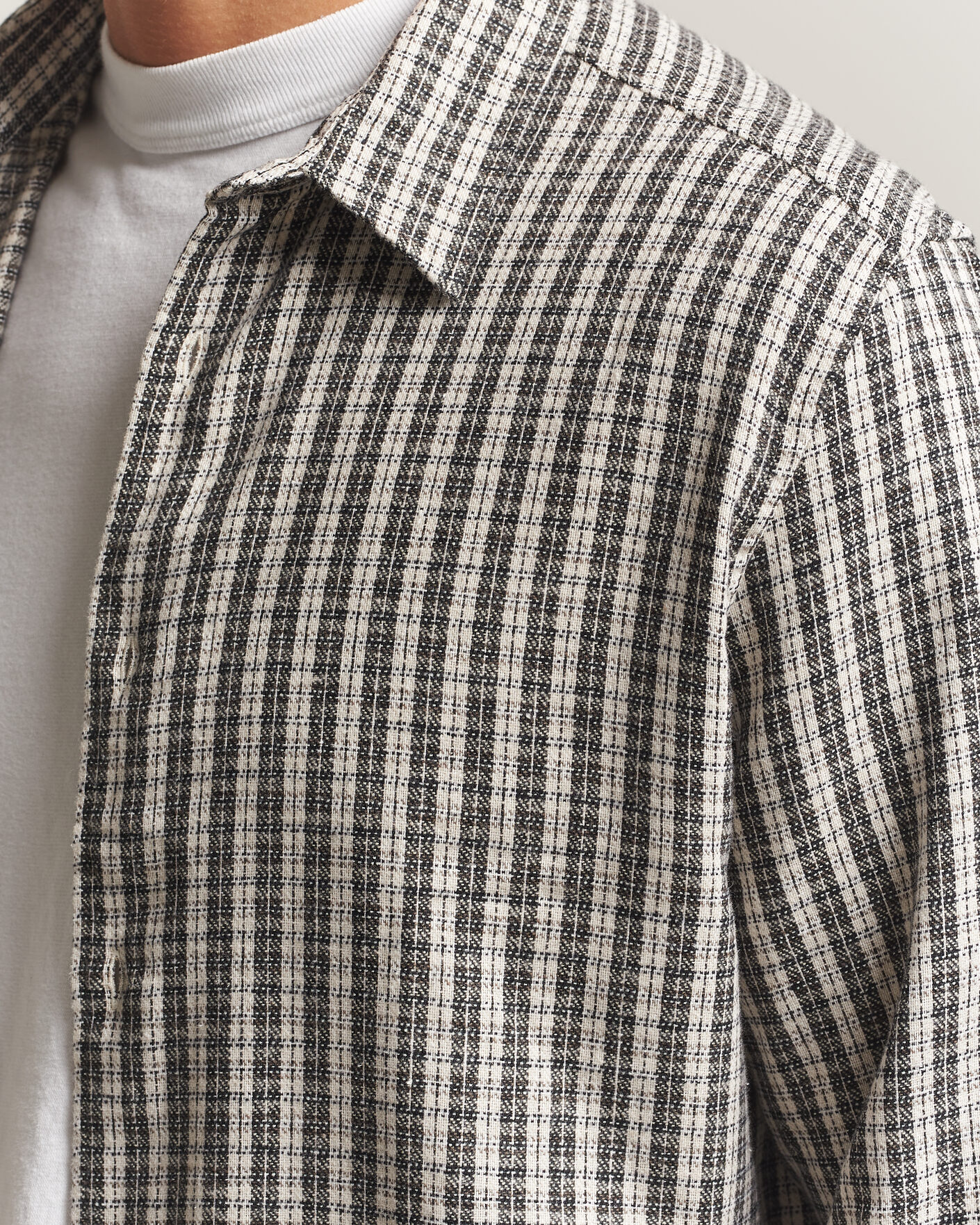 Homme | Chemises | Samsøe Samsøe | Ryan Brushed Cotton Checked Shirt Brown
