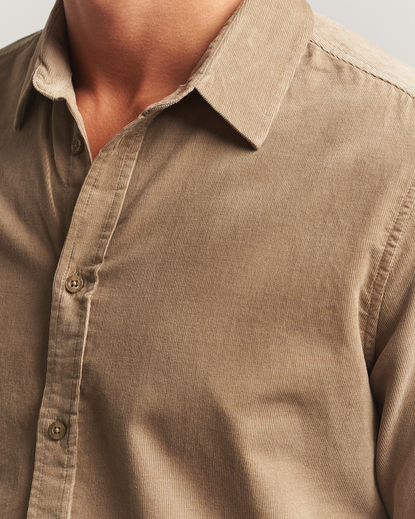 Homme | Chemises | Samsøe Samsøe | Liam Baby Cord Shirt Lead Gray