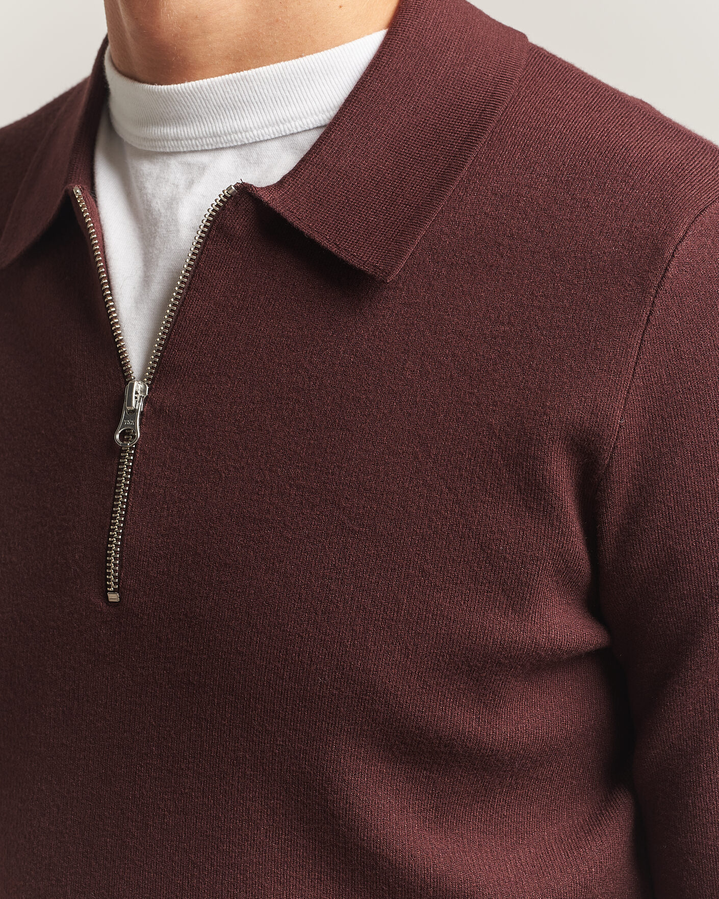 Homme | Pulls Et Tricots | Samsøe Samsøe | Guna Half Zip Bitter Chocolate