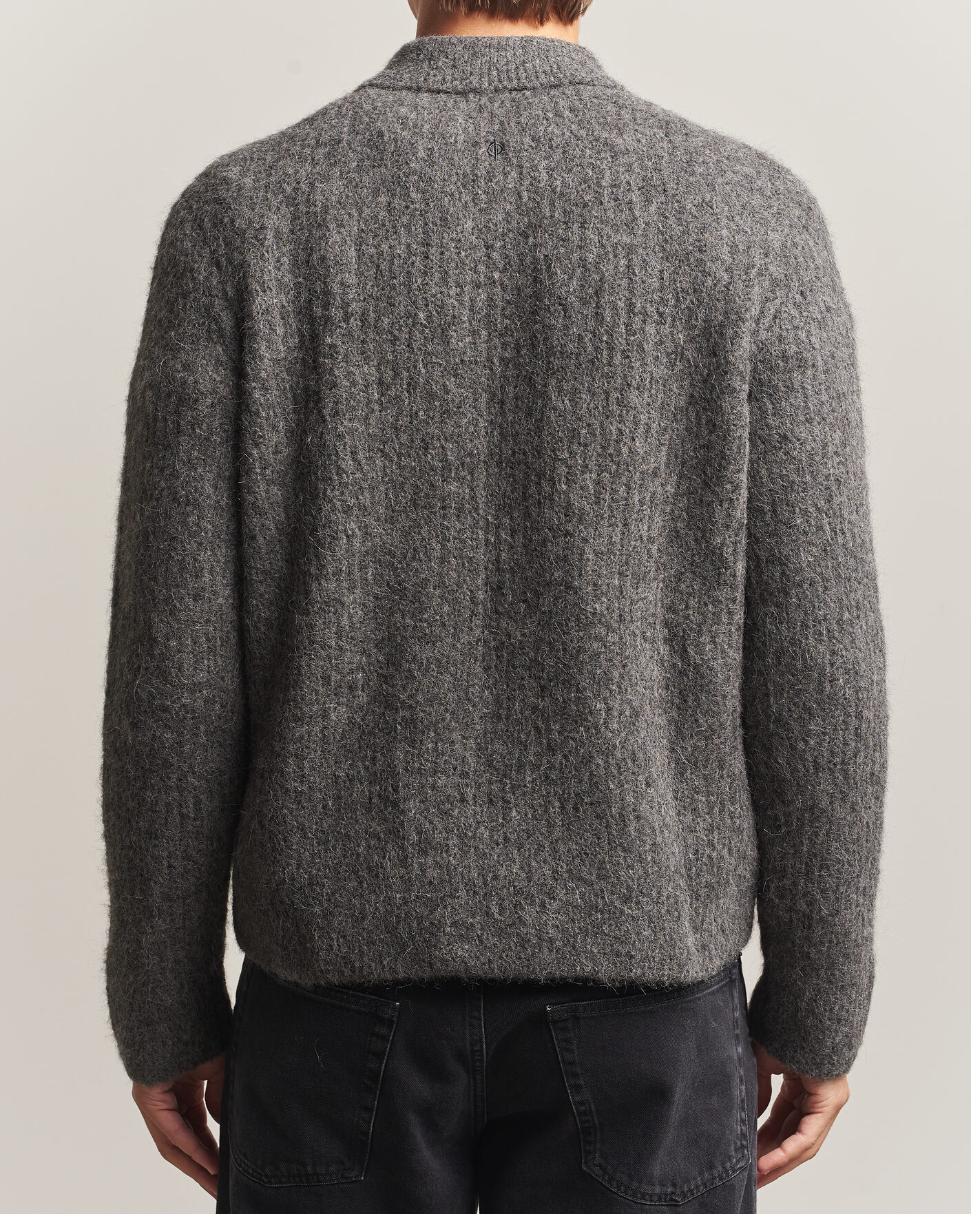 Homme | Pulls Et Tricots | Samsøe Samsøe | Job Alpaca Knitted Full Zip Dark Grey Melange