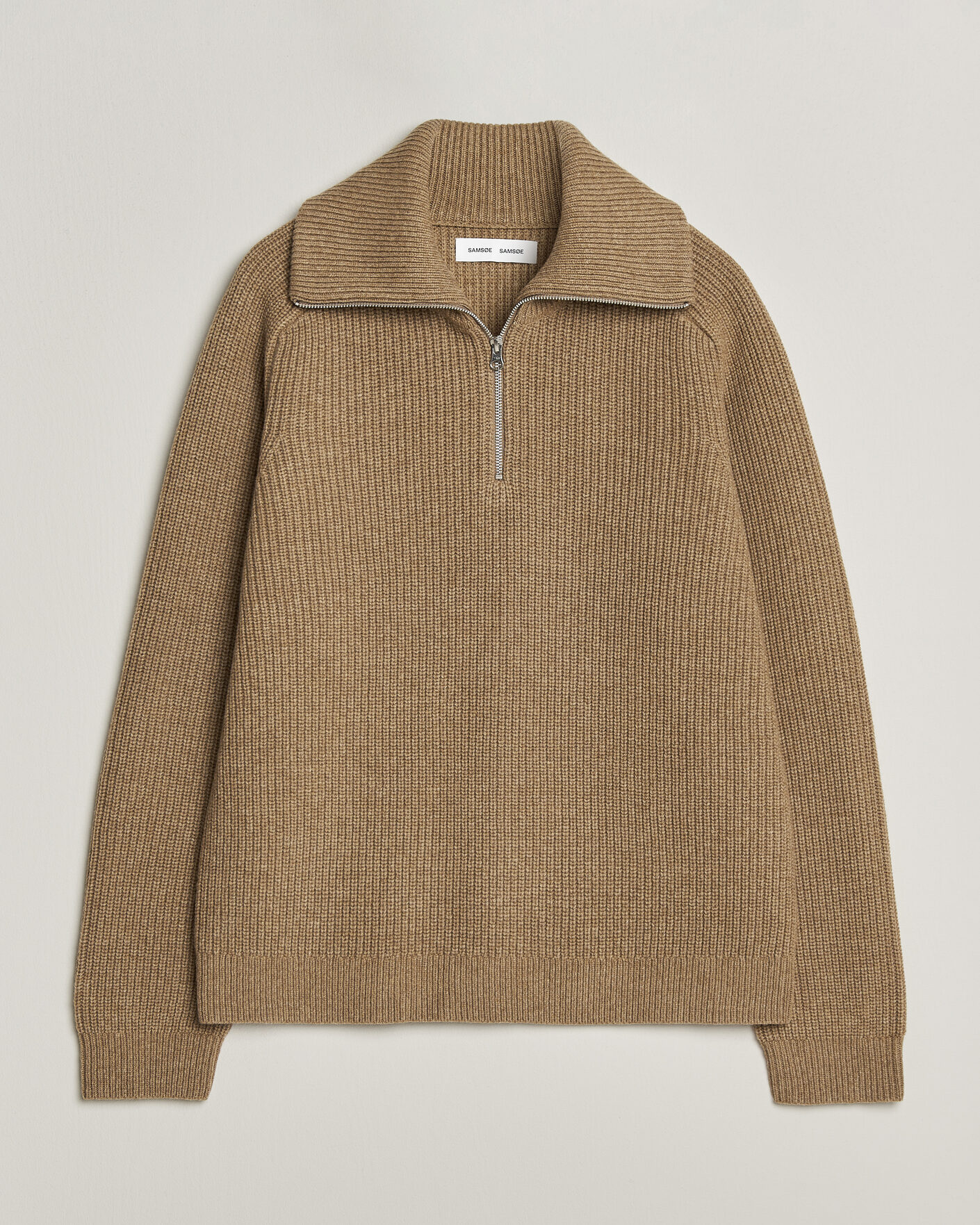 Homme | Pulls Et Tricots | Samsøe Samsøe | Rick Wool Heavy Knitted Half Zip Lead Gray