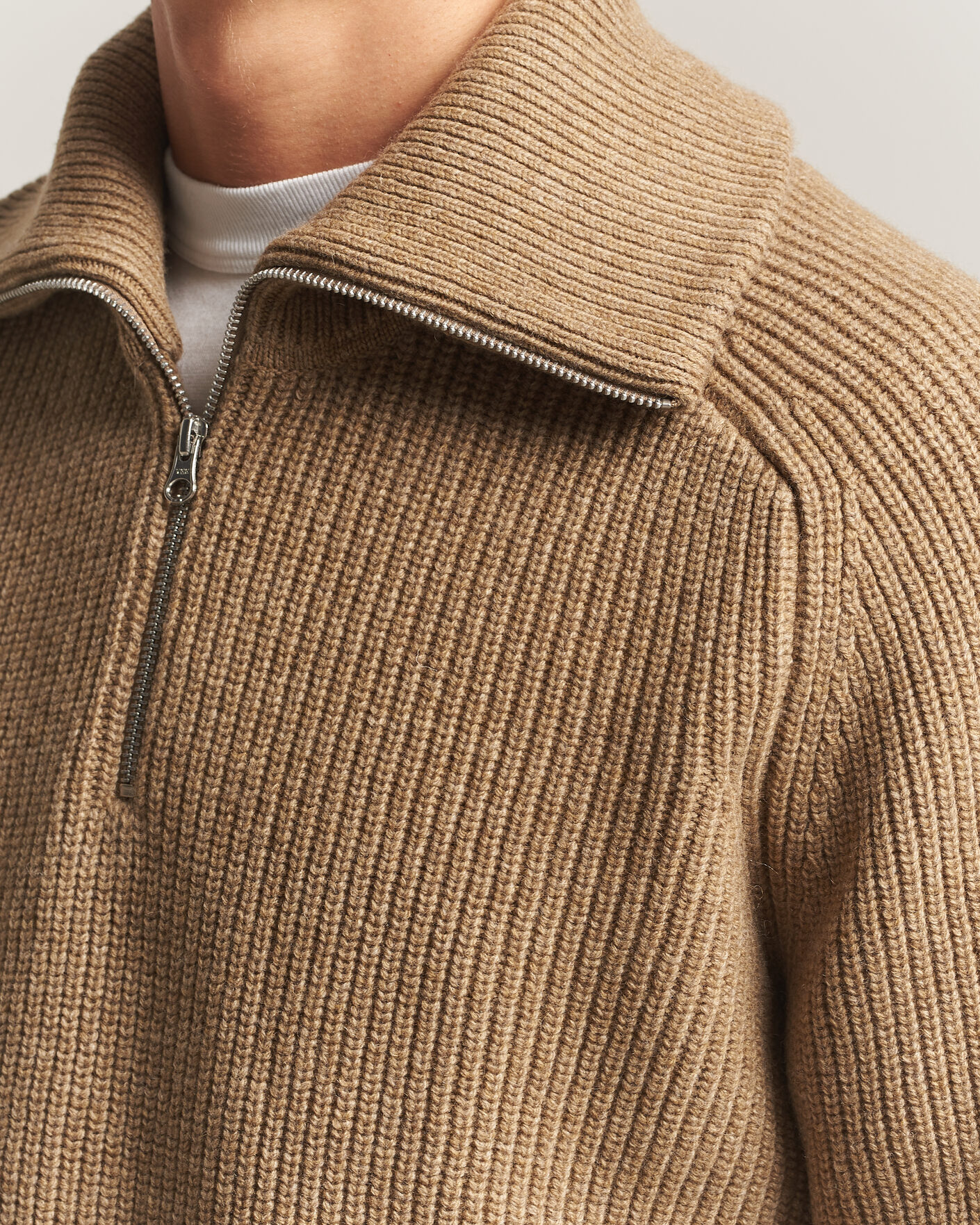 Homme | Pulls Et Tricots | Samsøe Samsøe | Rick Wool Heavy Knitted Half Zip Lead Gray