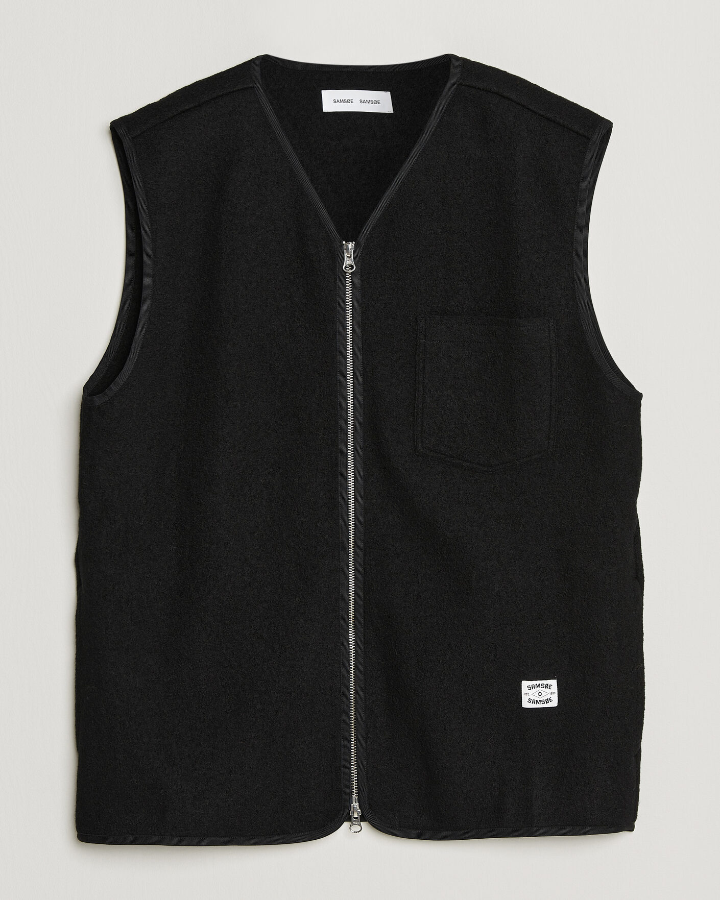 Homme | Pulls Et Tricots | Samsøe Samsøe | Hannes Boiled Wool Vest Black