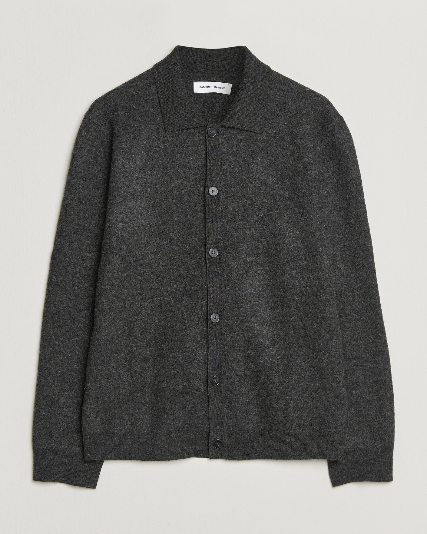 Homme | Pulls Et Tricots | Samsøe Samsøe | Richard Wool Knitted Cardigan Dark Grey Melange
