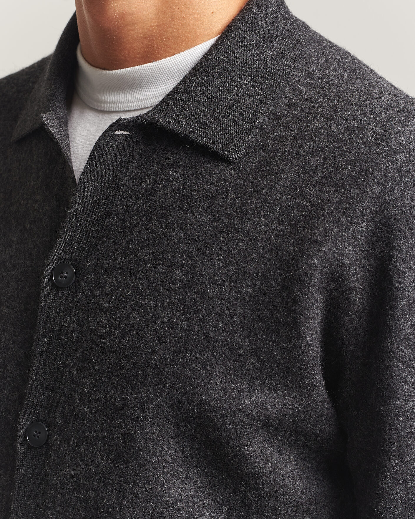 Homme | Pulls Et Tricots | Samsøe Samsøe | Richard Wool Knitted Cardigan Dark Grey Melange