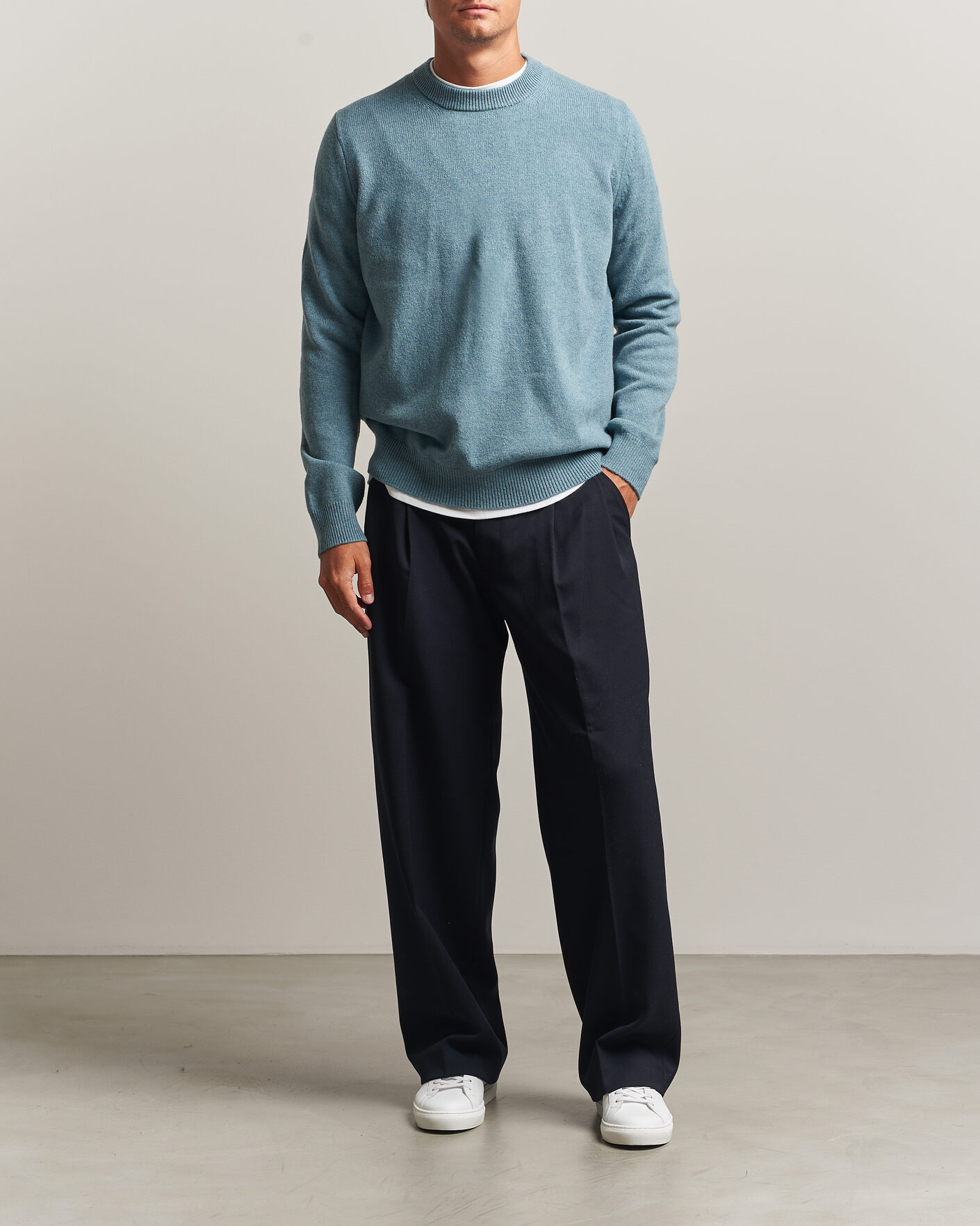 Homme | Pulls Et Tricots | Samsøe Samsøe | Isak Knitted Crew Neck Stormy Sea