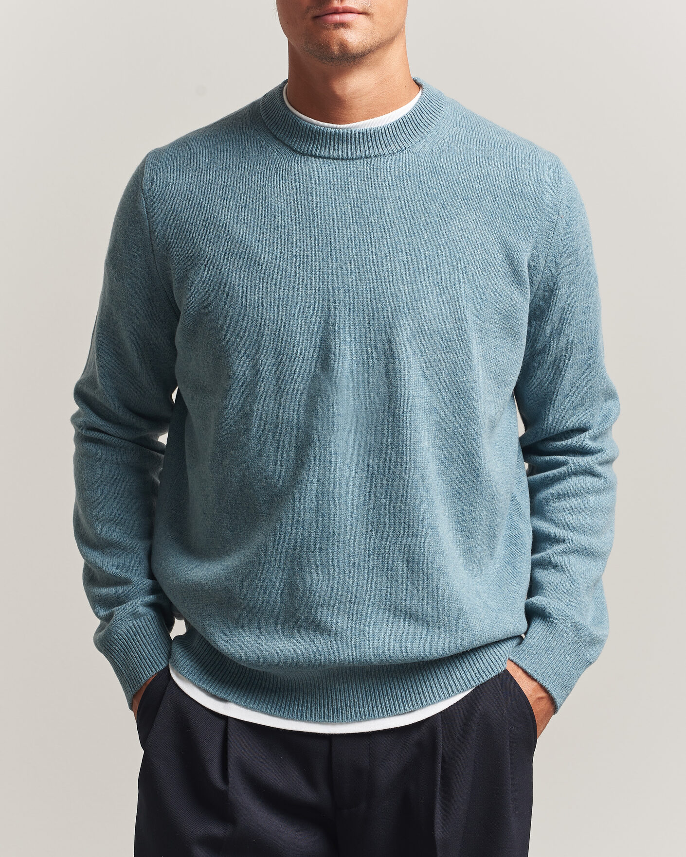 Homme | Pulls Et Tricots | Samsøe Samsøe | Isak Knitted Crew Neck Stormy Sea