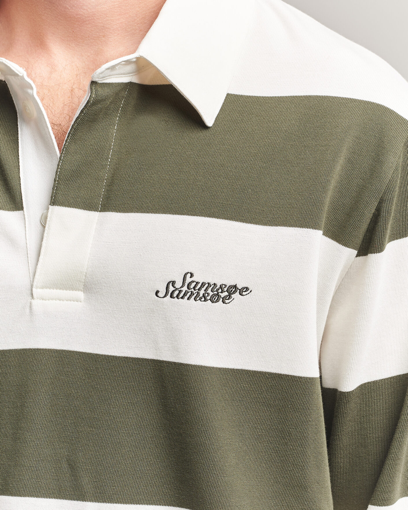 Homme | Pulls Et Tricots | Samsøe Samsøe | Kevin Barstriped Rugger Forest Night/White