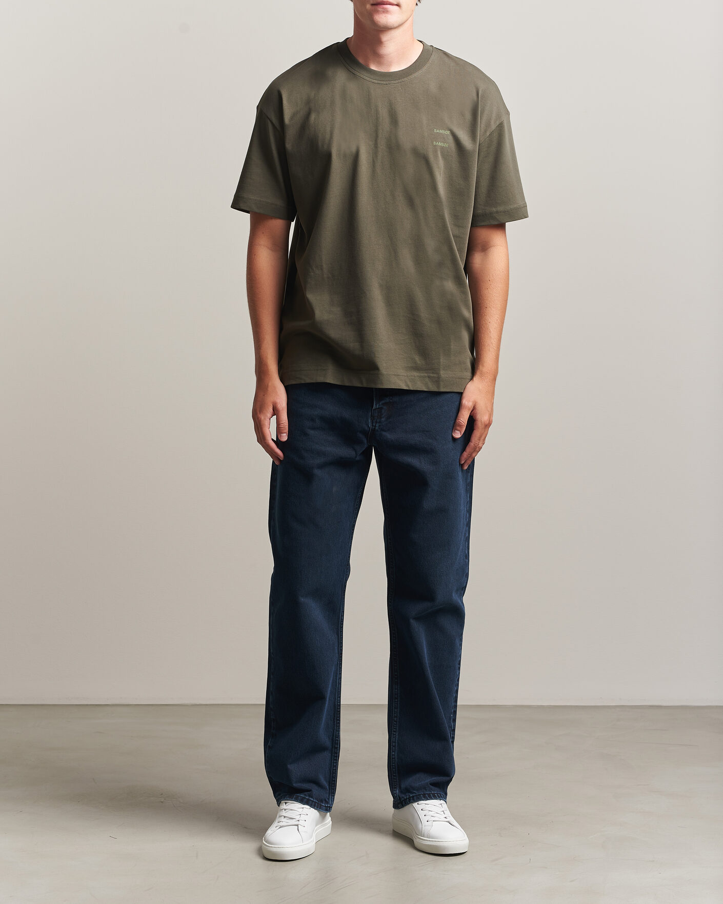 Homme | T-shirts | Samsøe Samsøe | Joel Organic Cotton T-Shirt Forest Night