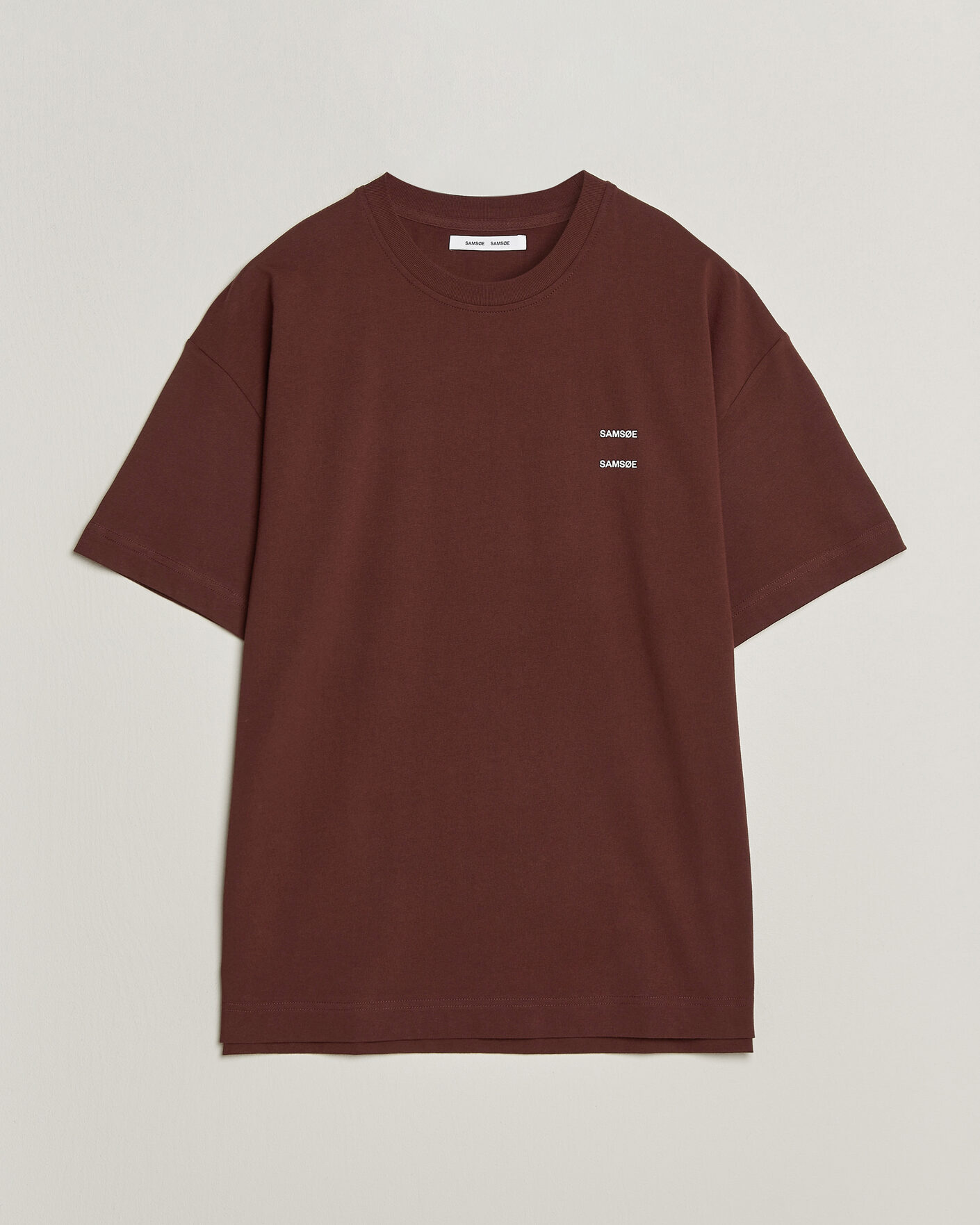 Homme | T-shirts | Samsøe Samsøe | Joel Organic Cotton T-Shirt Bitter Chocolate