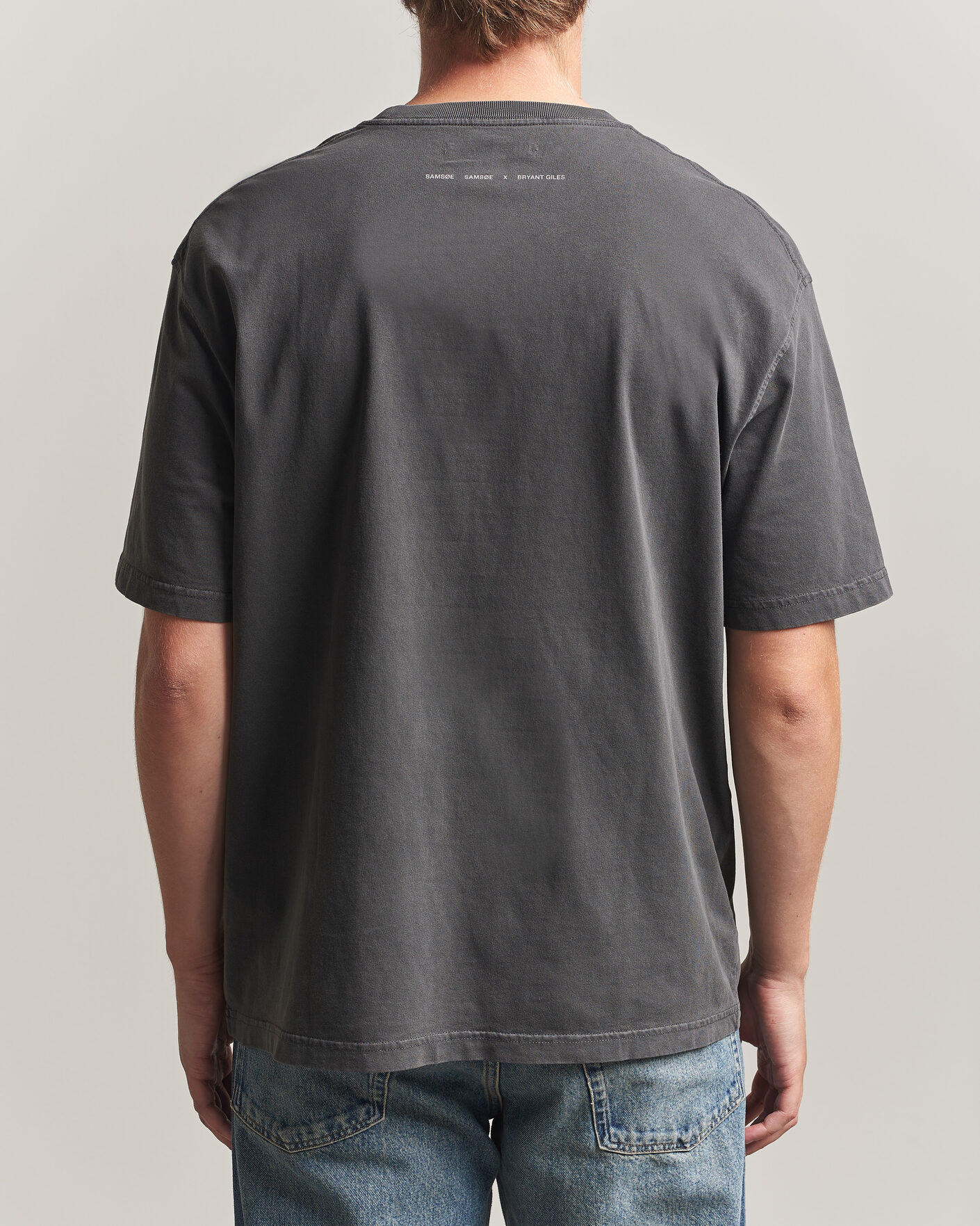 Homme | T-shirts | Samsøe Samsøe | Giles Printed Crew Neck T-Shirt Black Lines
