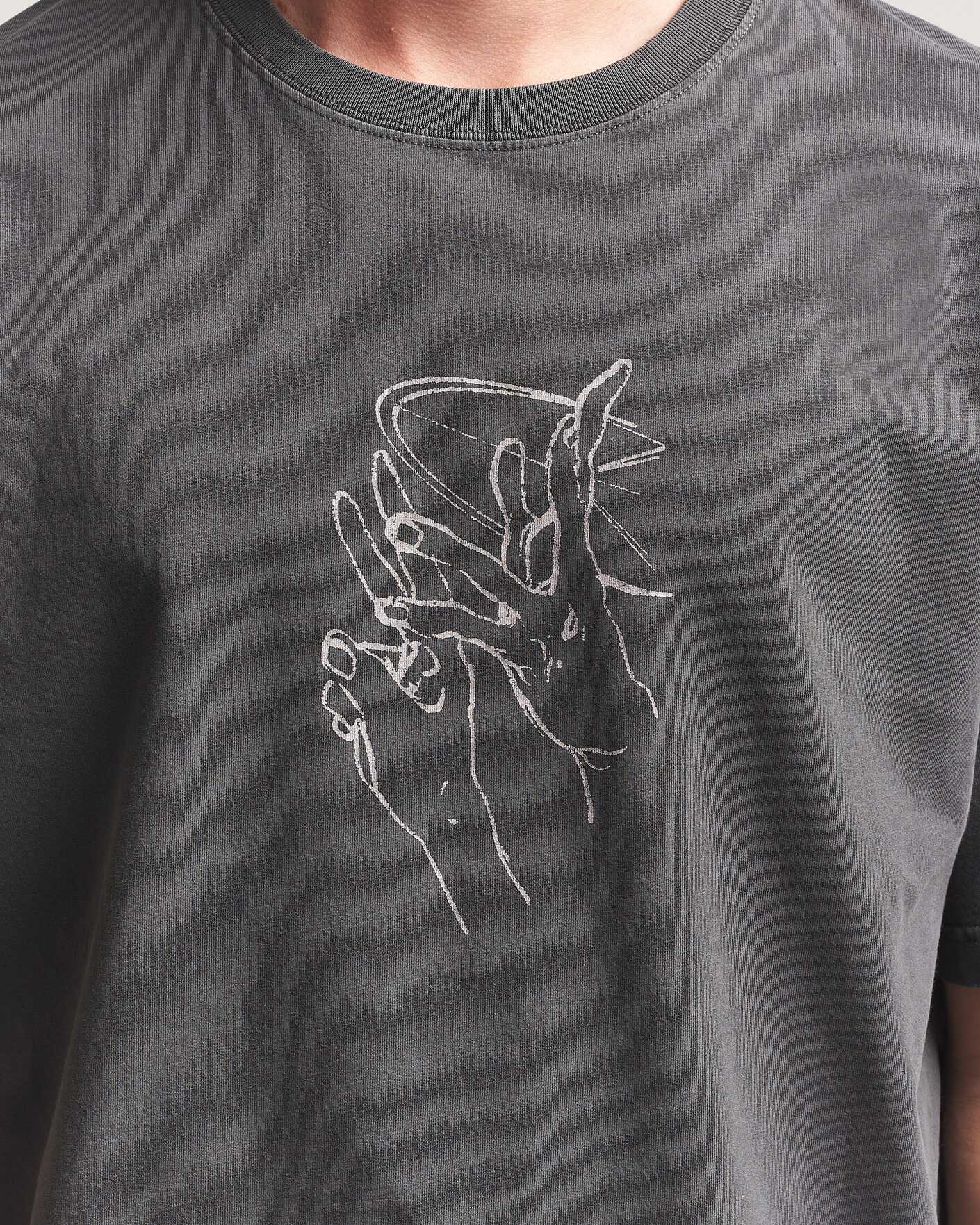Homme | T-shirts | Samsøe Samsøe | Giles Printed Crew Neck T-Shirt Black Lines