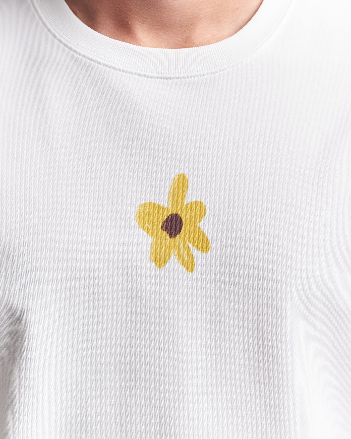 Homme | T-shirts | Samsøe Samsøe | Giles Printed Crew Neck T-Shirt White Flowers