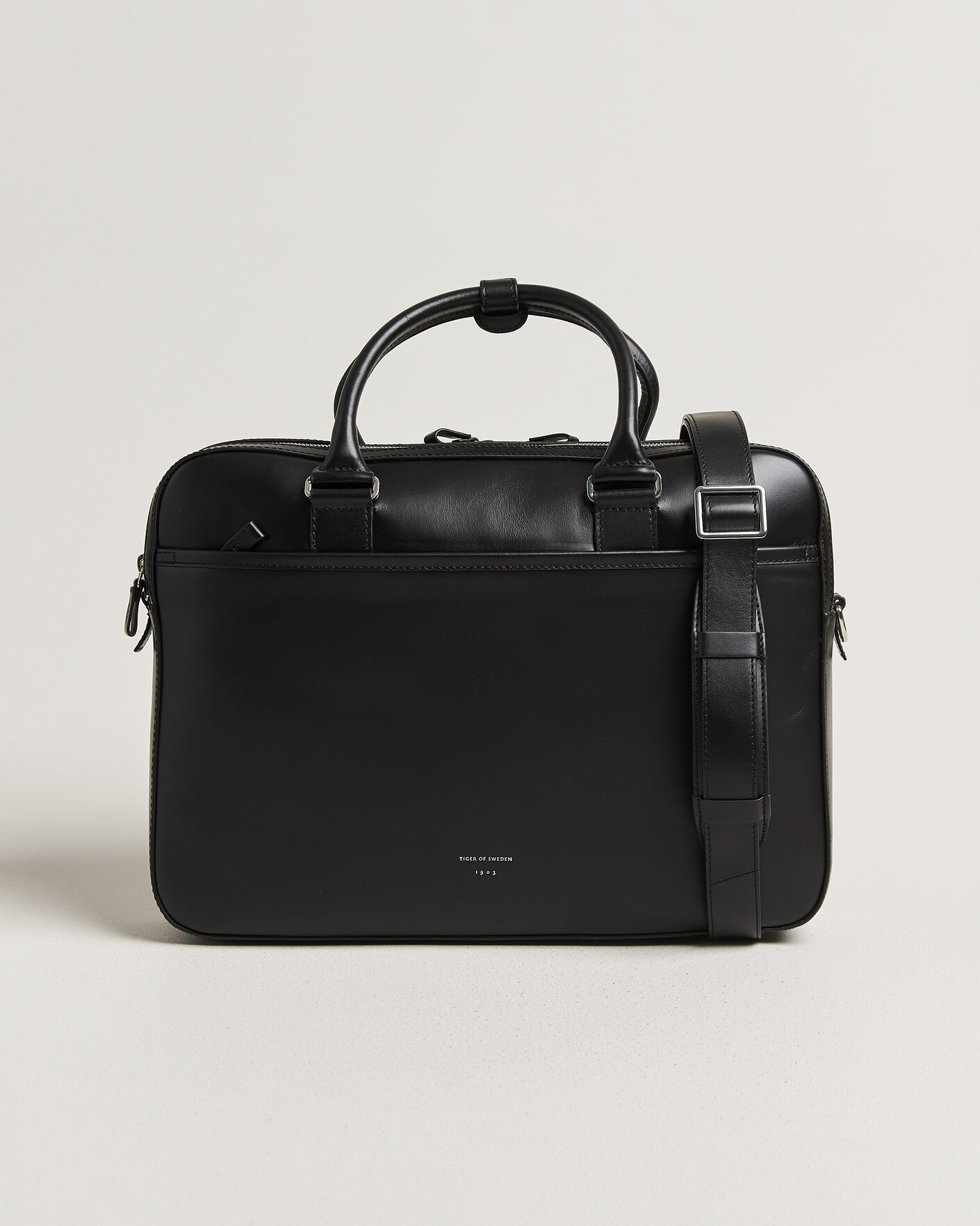 Homme | Sacs | Tiger of Sweden | Burin Smooth Leather Briefcase Black