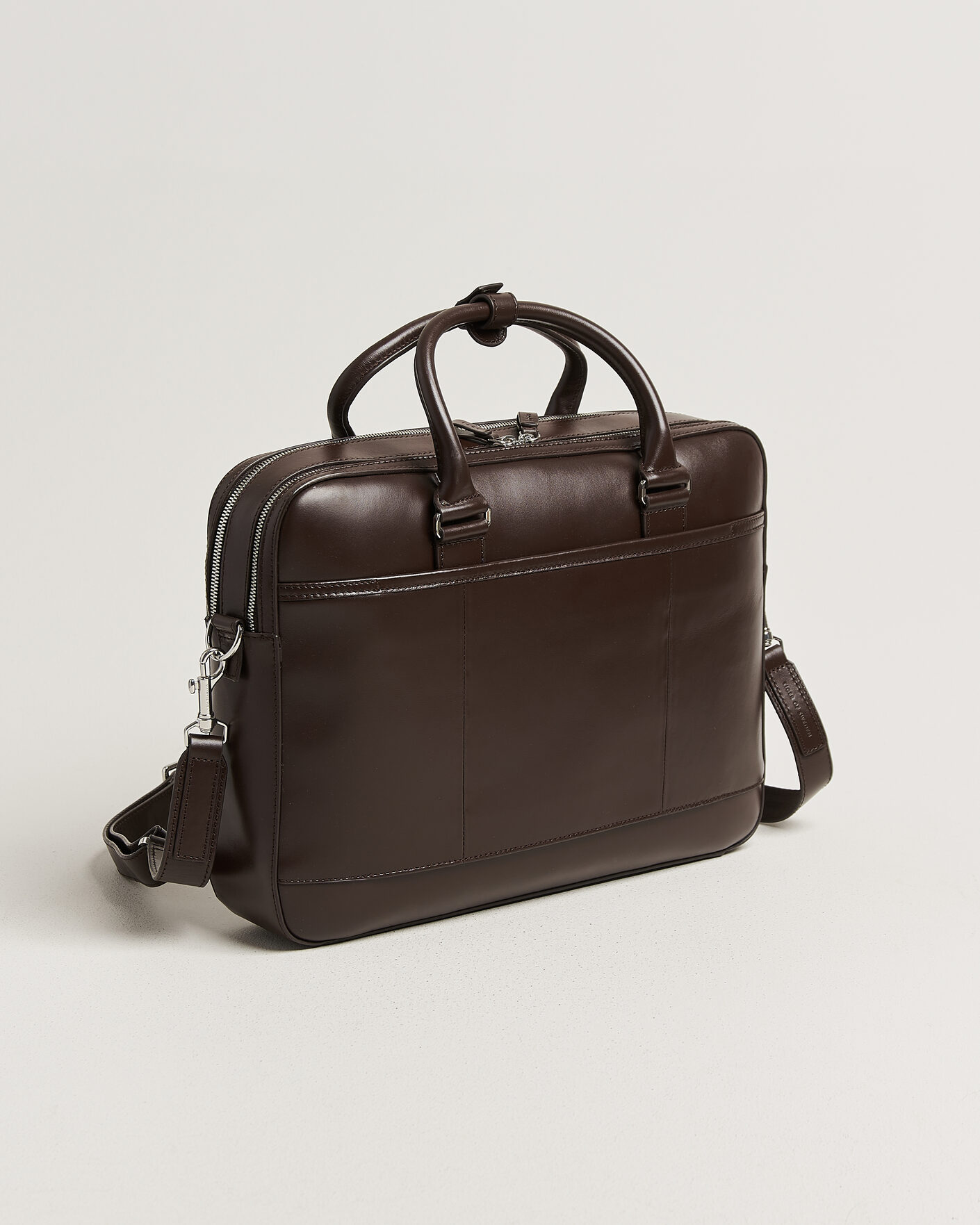 Homme | Sacs | Tiger of Sweden | Burin Smooth Leather Briefcase Dark Brown